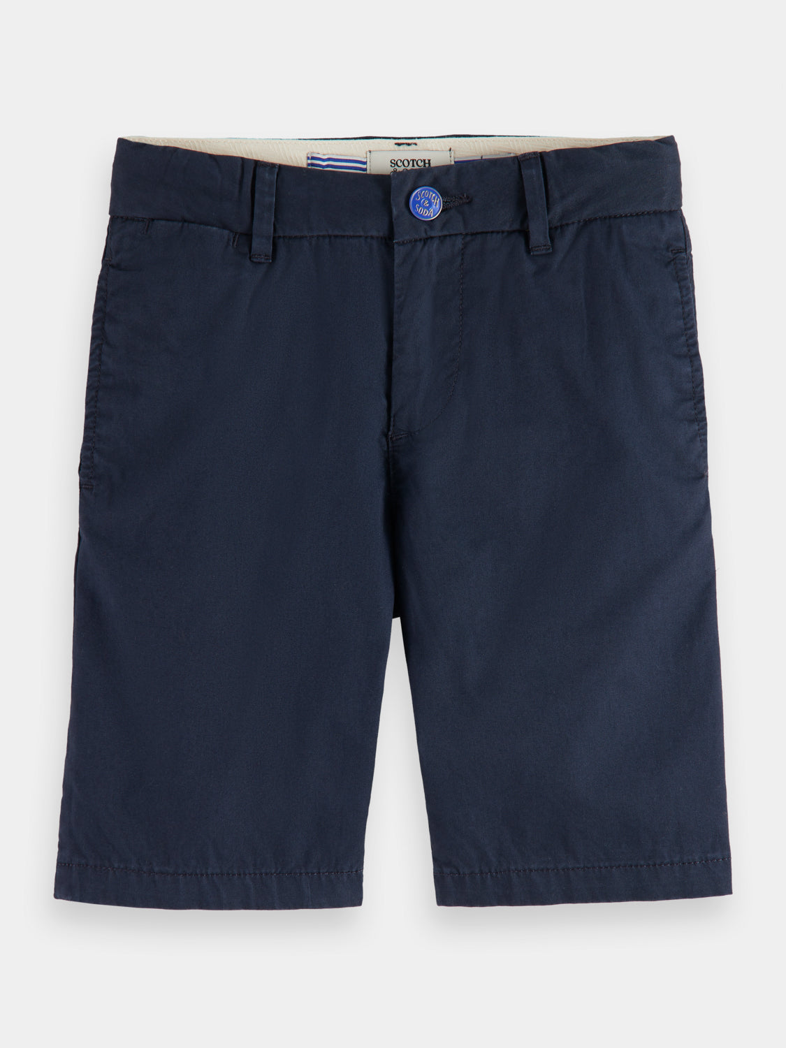 Kids - Longer-length pima cotton chino shorts - Scotch & Soda AU