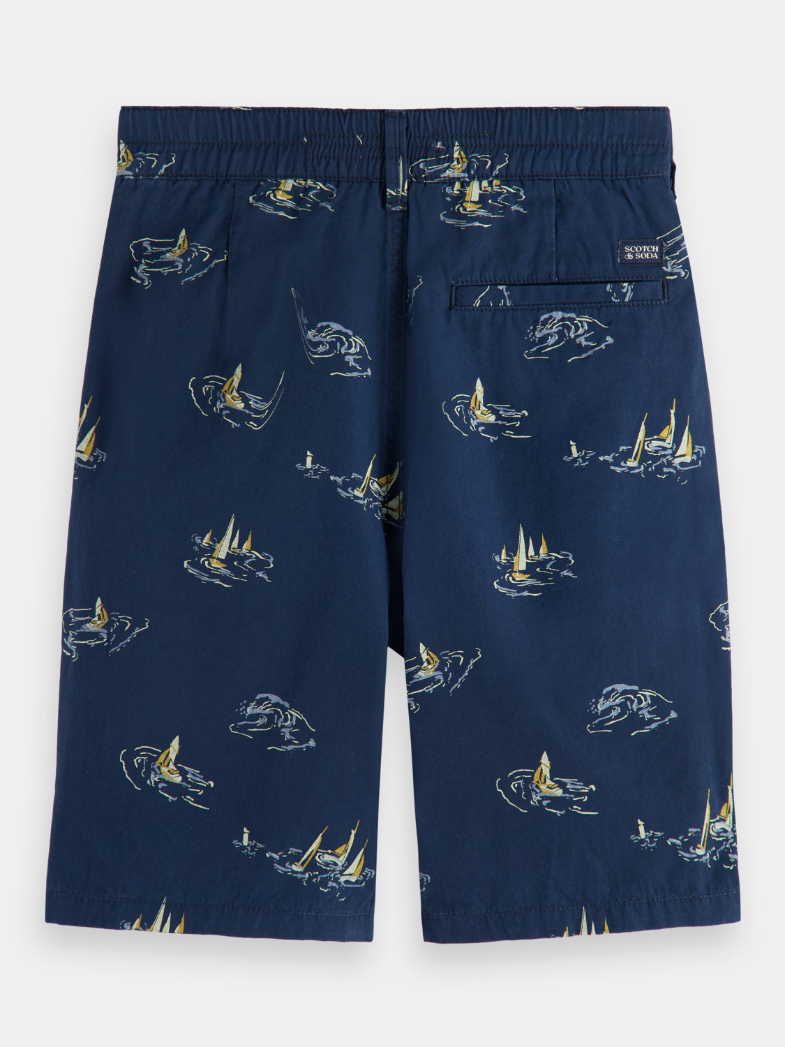 Kids - Mid-length printed chino shorts - Scotch & Soda AU