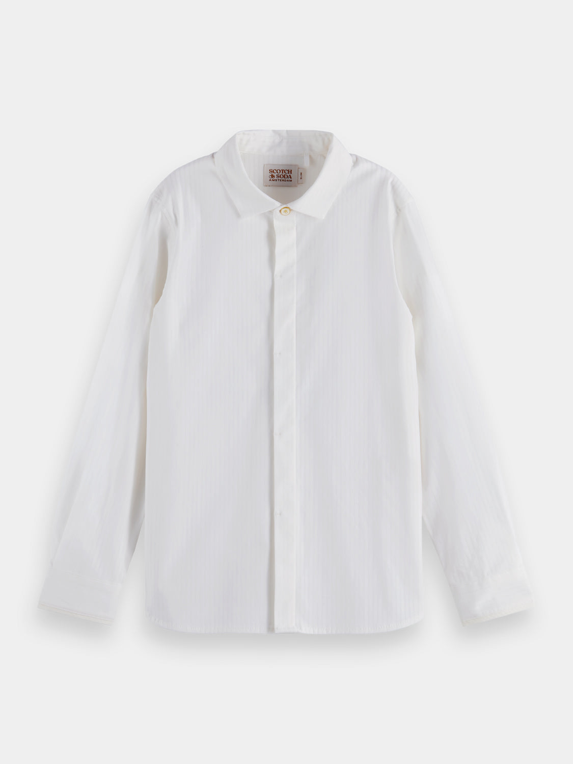 Kids - Slim-fit structured shirt - Scotch & Soda AU