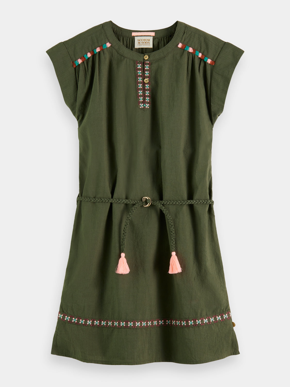 Kids - Embroidered kaftan dress - Scotch & Soda AU