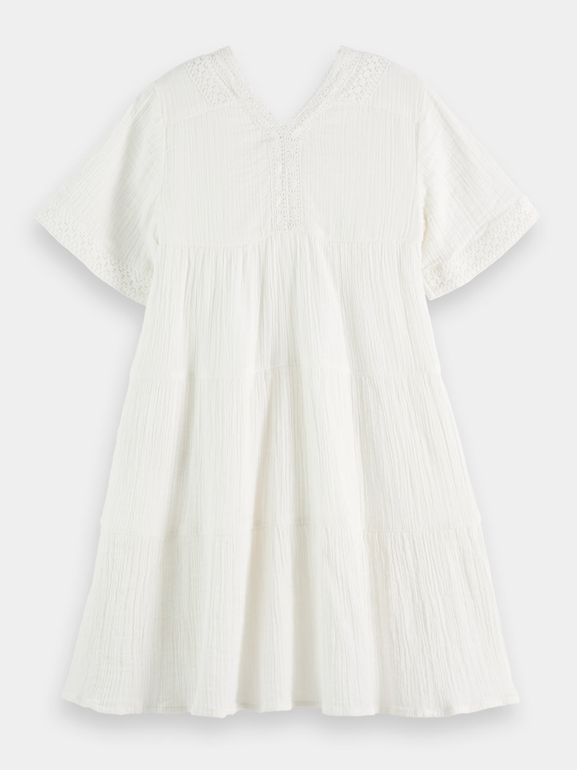 Kids - Lace detail crinkle cotton midi dress - Scotch & Soda AU