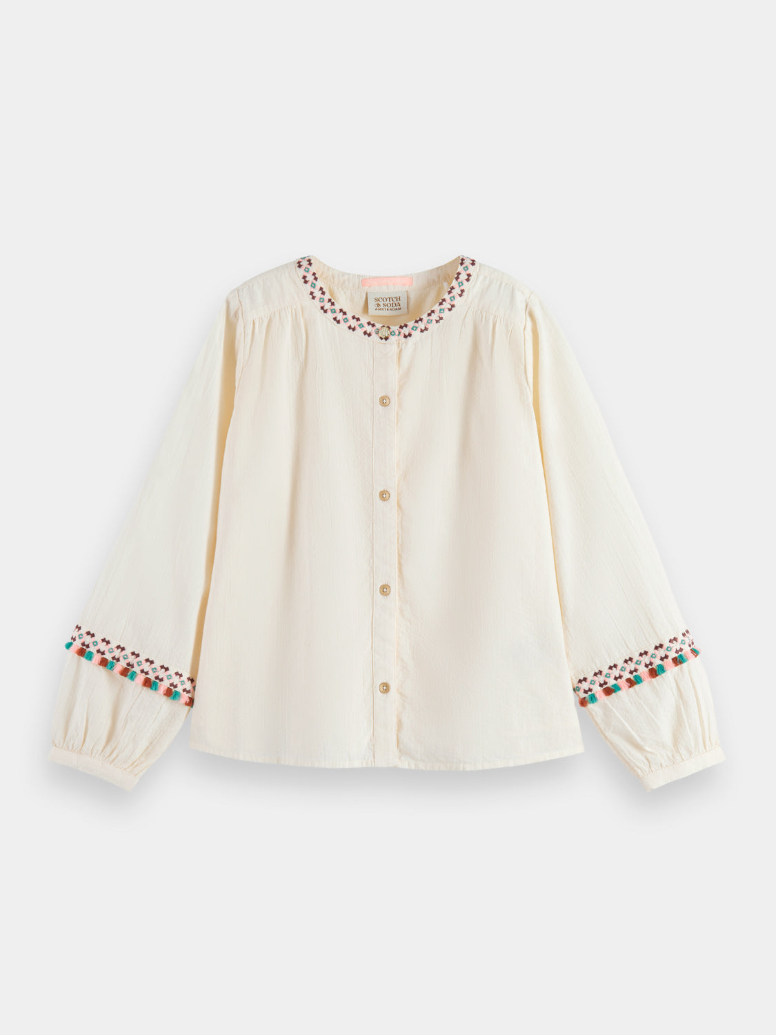 Kids - Embroidered long sleeved blouse - Scotch & Soda AU