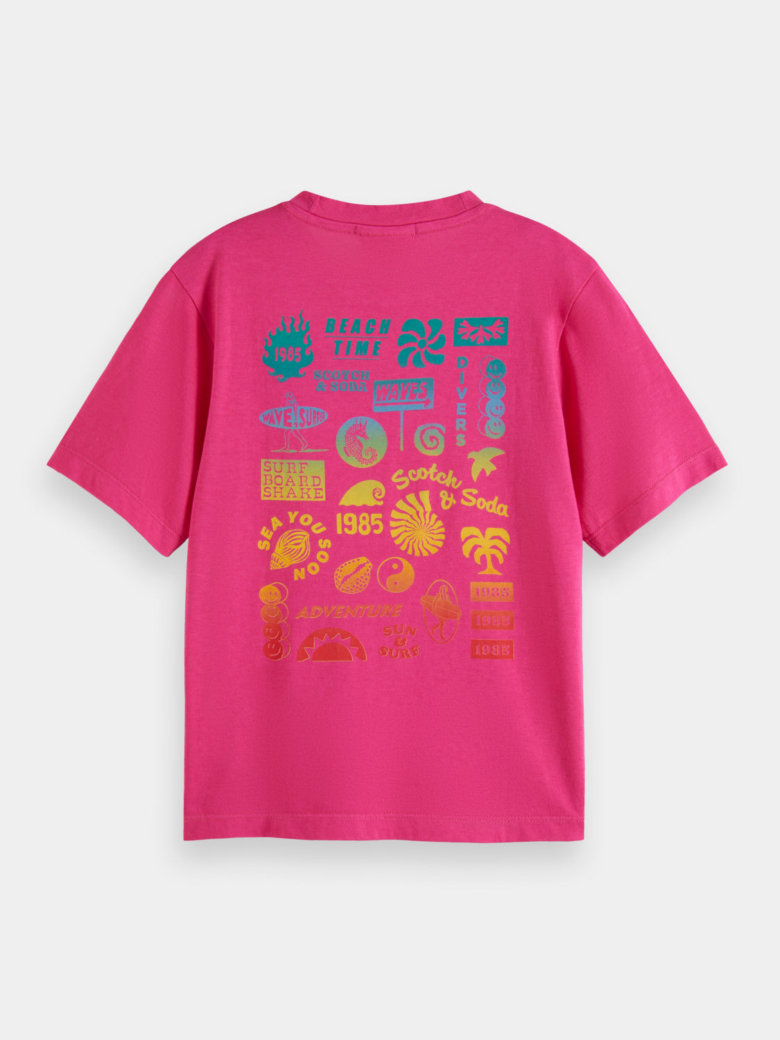 Kids - Gradient artwork relaxed-fit t-shirt - Scotch & Soda AU
