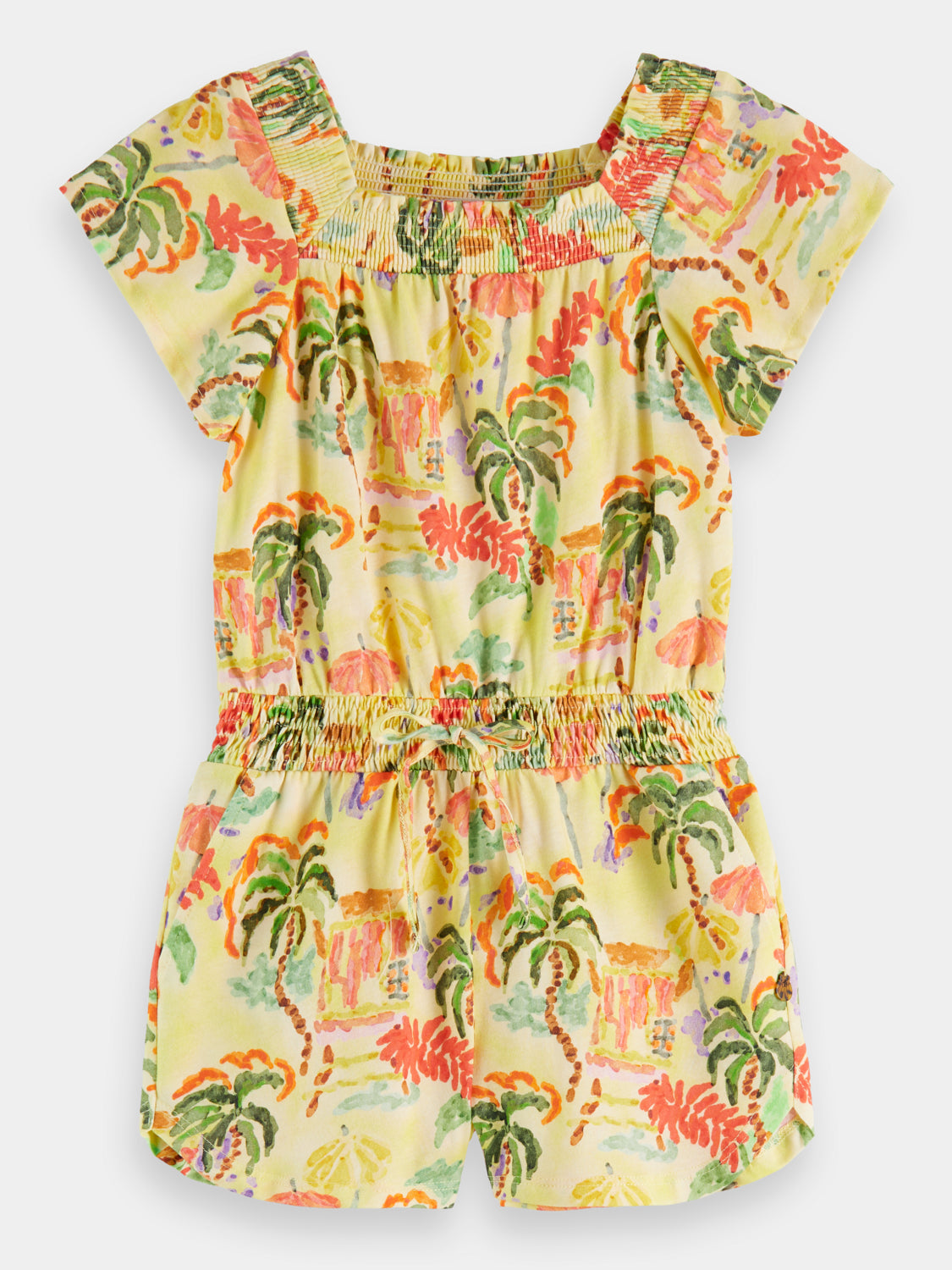 Kids - Printed jersey playsuit - Scotch & Soda AU