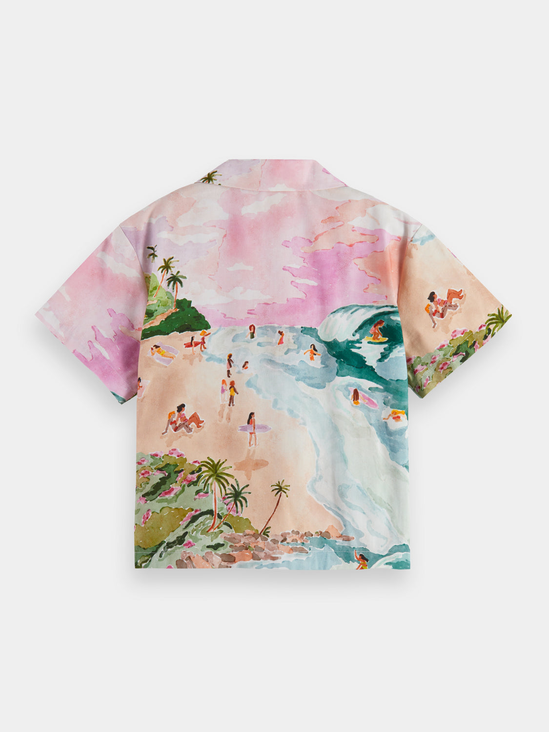 Kids - Short sleeved printed beach shirt - Scotch & Soda AU