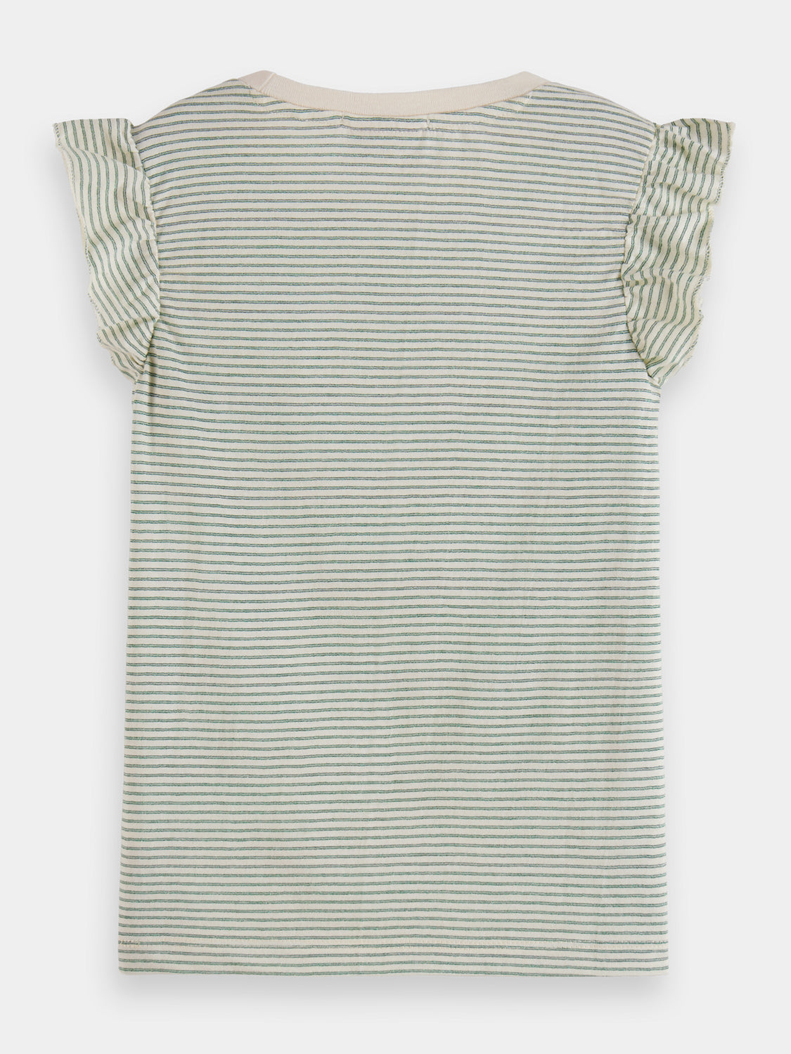 Kids - Ruffle detail lurex stripe t-shirt - Scotch & Soda AU