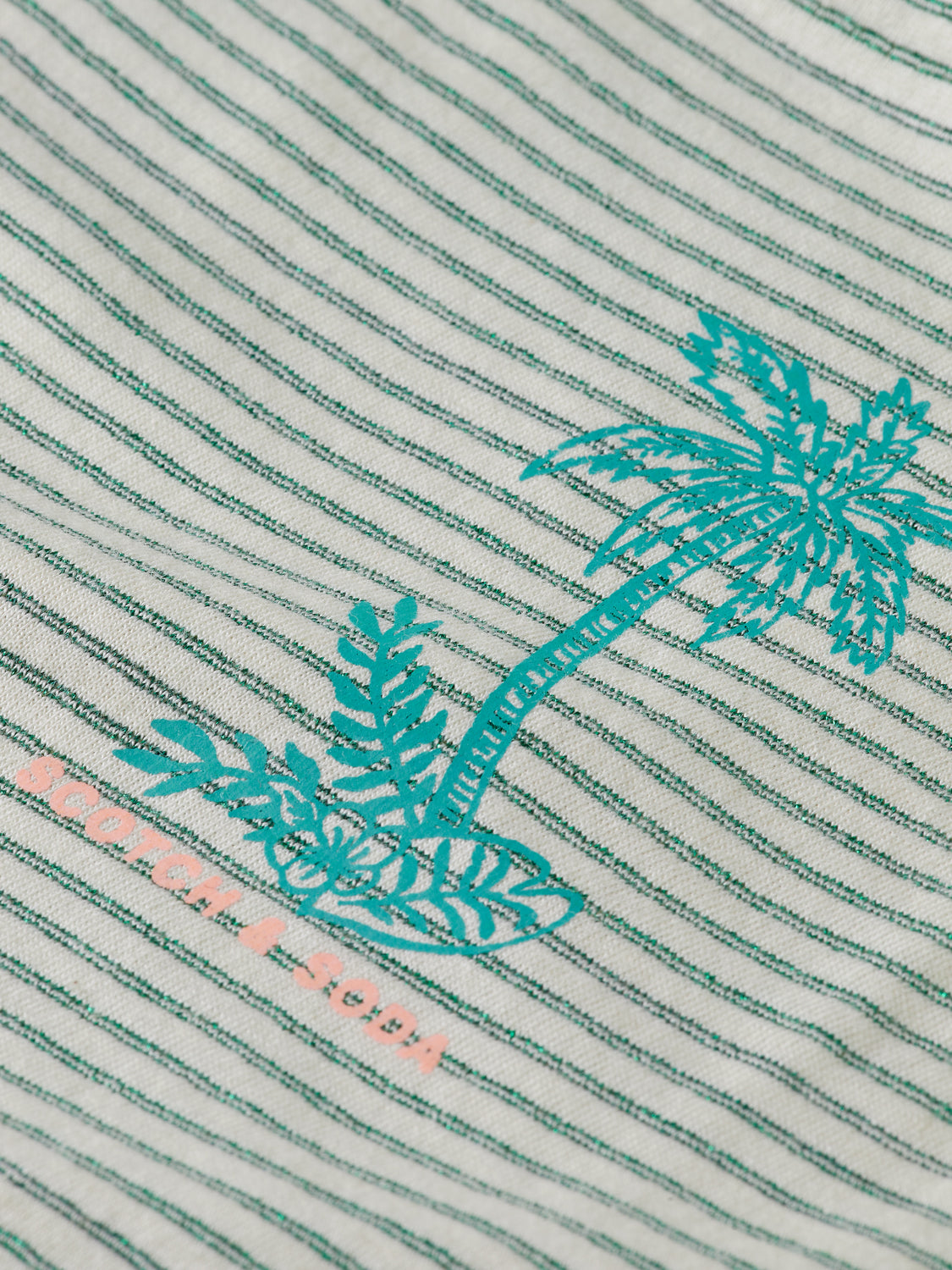 Kids - Ruffle detail lurex stripe t-shirt - Scotch & Soda AU