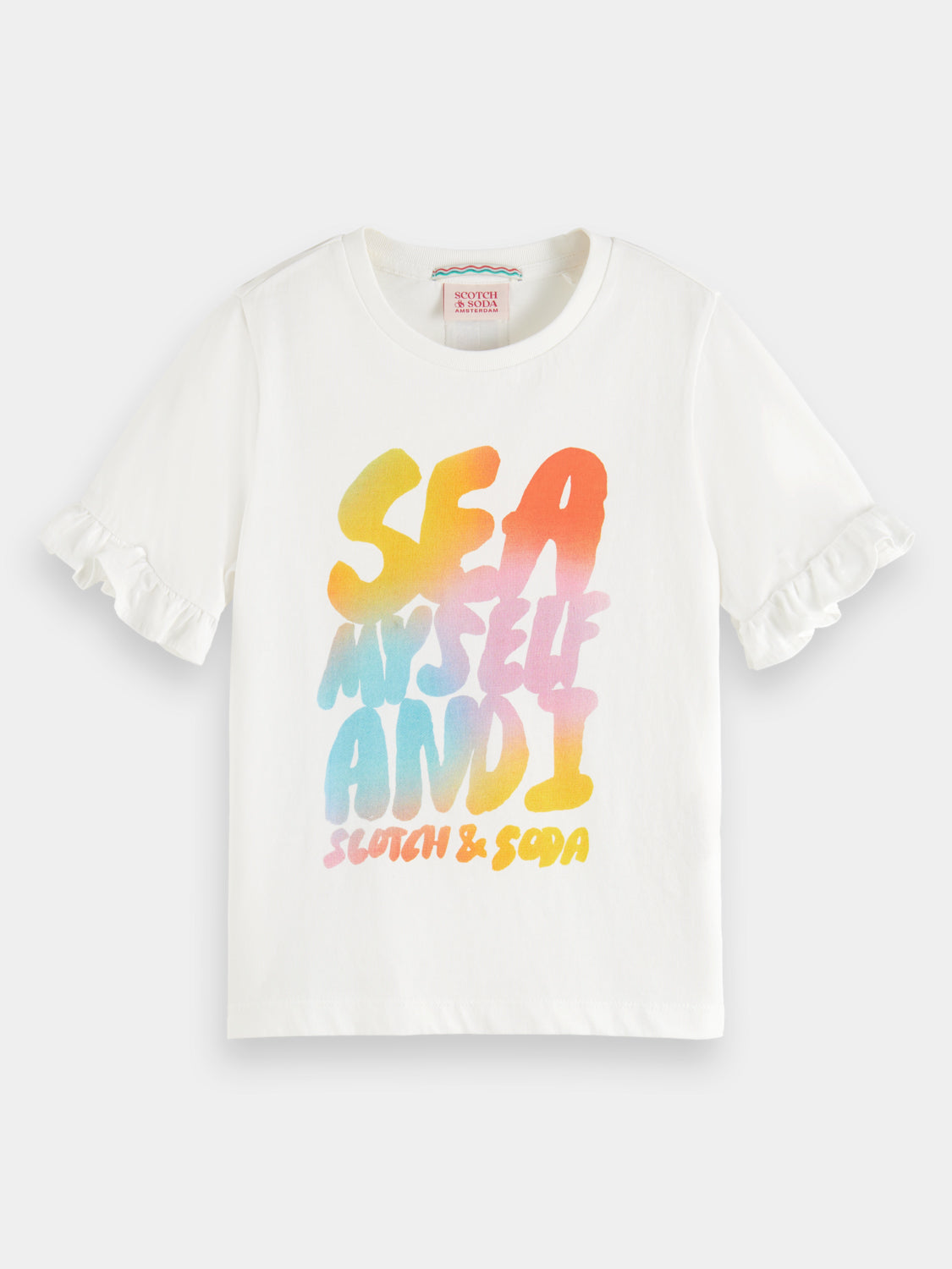 Kids - Ruffle detail regular-fit t-shirt - Scotch & Soda AU