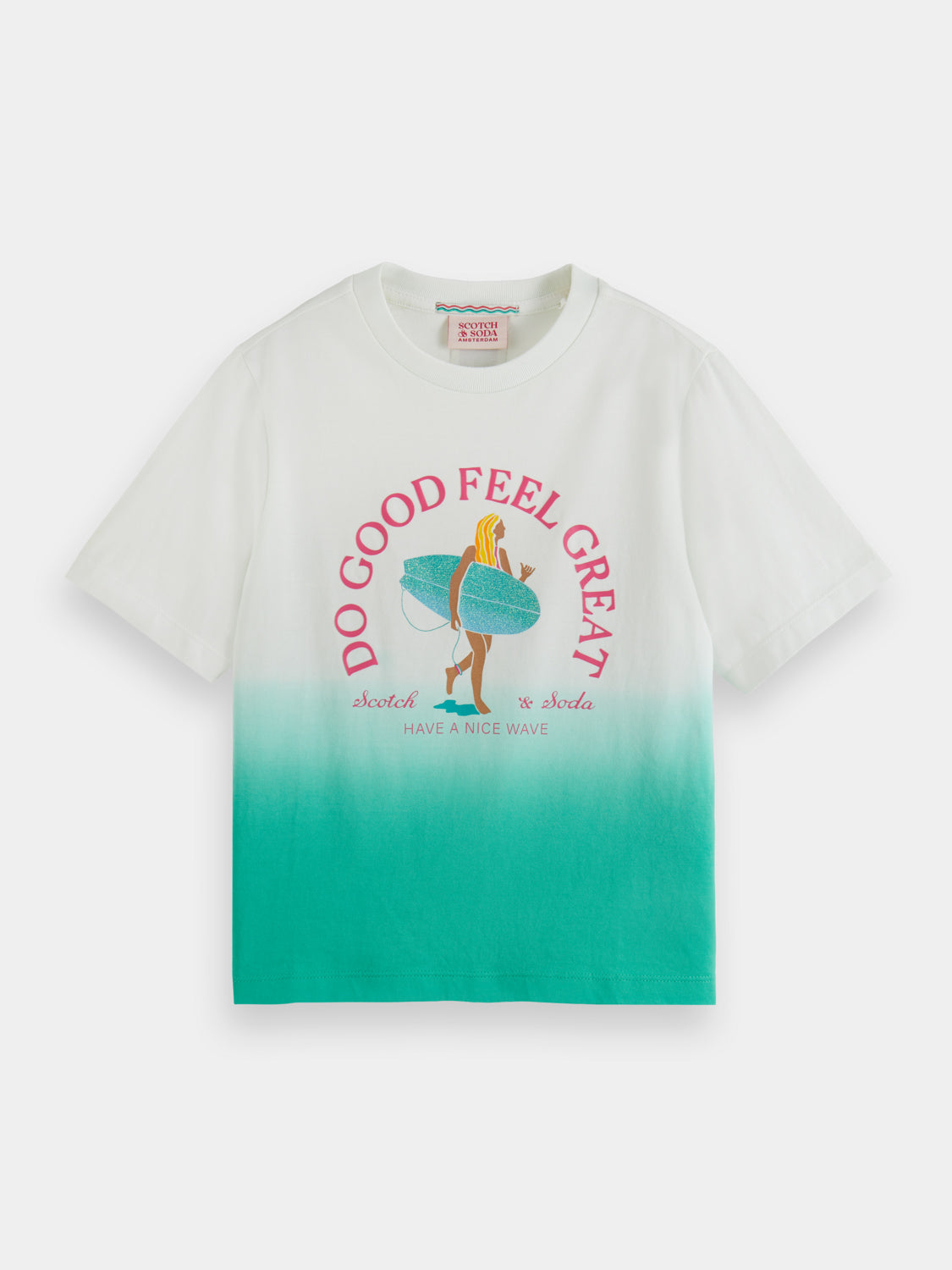 Kids - Relaxed-fit dip-dyed artwork t-shirt - Scotch & Soda AU
