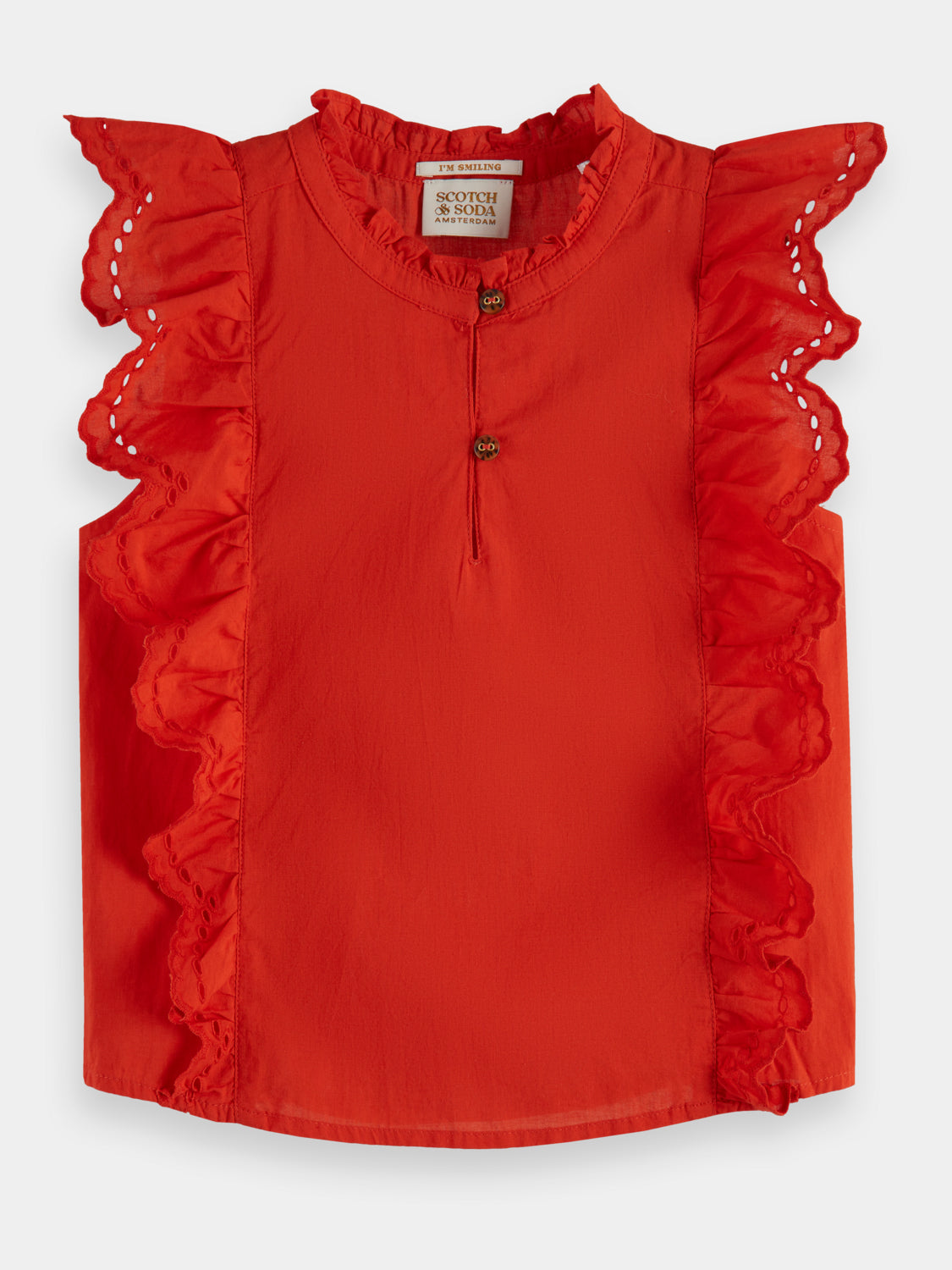 Kids - Sleeveless broderie anglaise top - Scotch & Soda AU