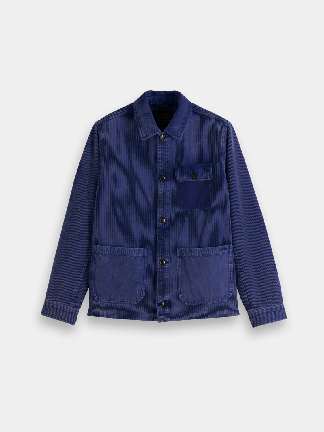 Washed corduroy worker jacket