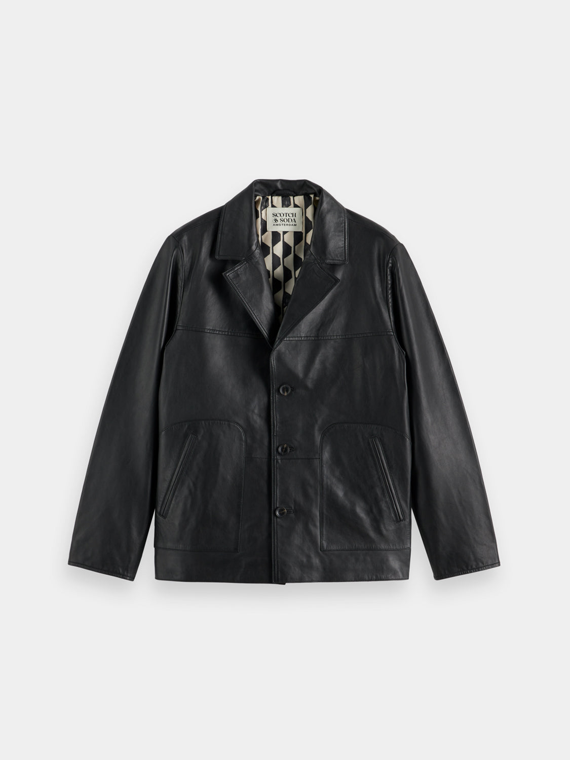 Leather blazer jacket