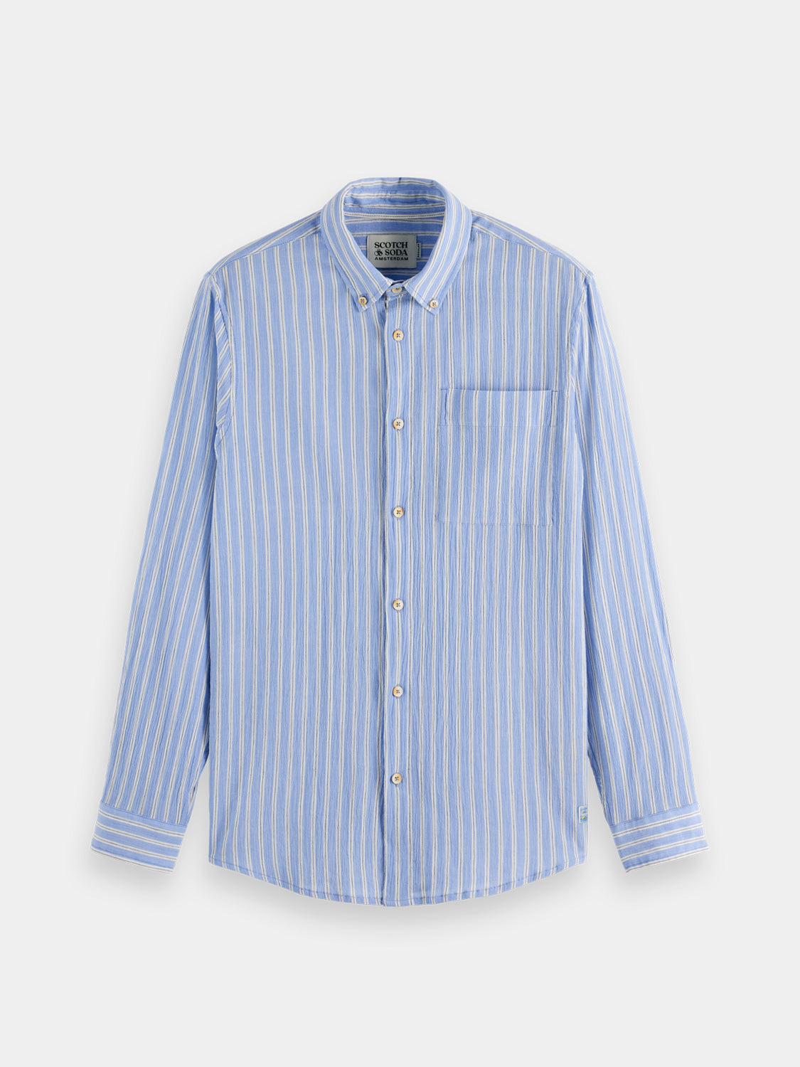 Crinkle striped shirt