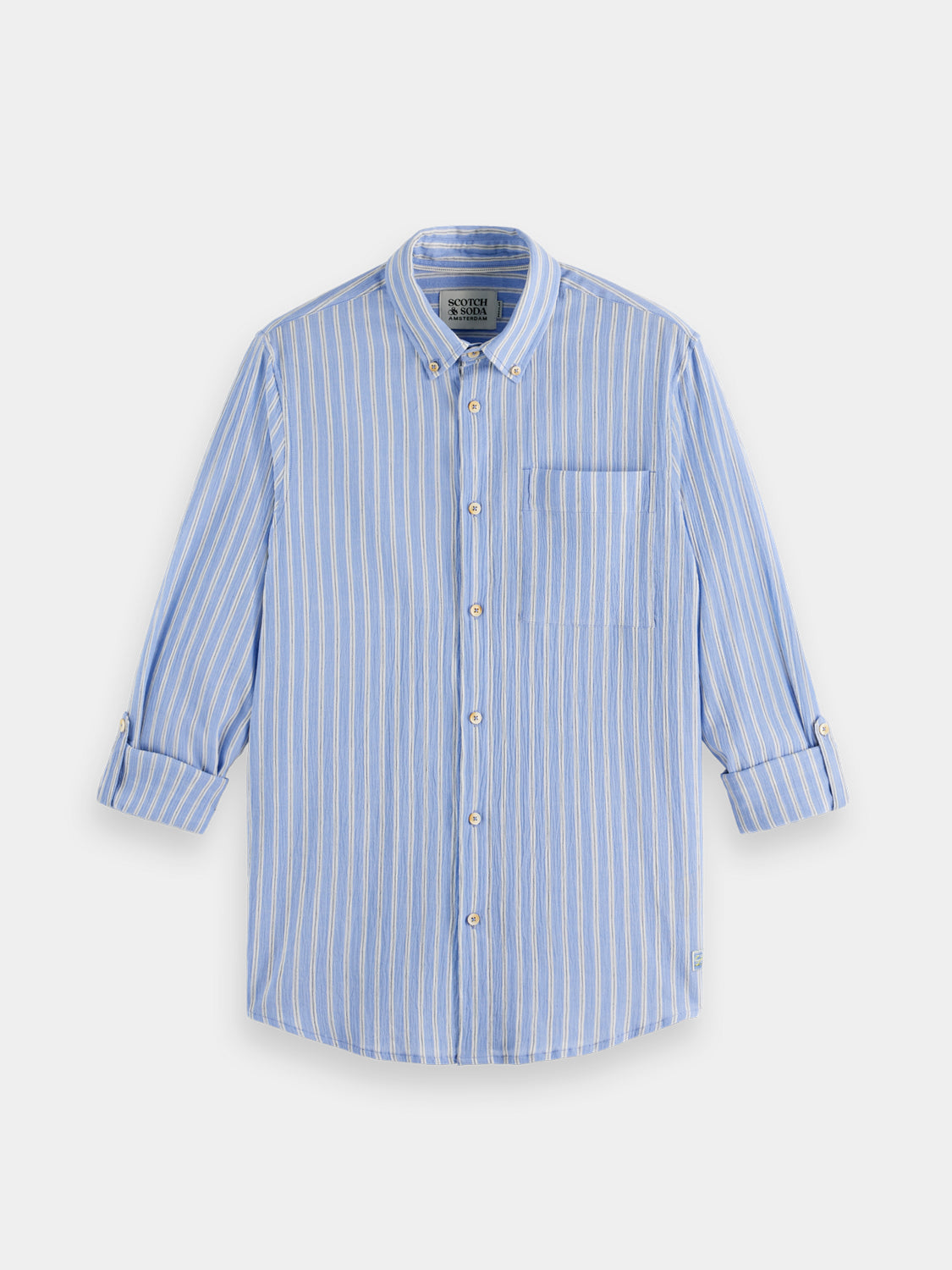 Crinkle striped shirt