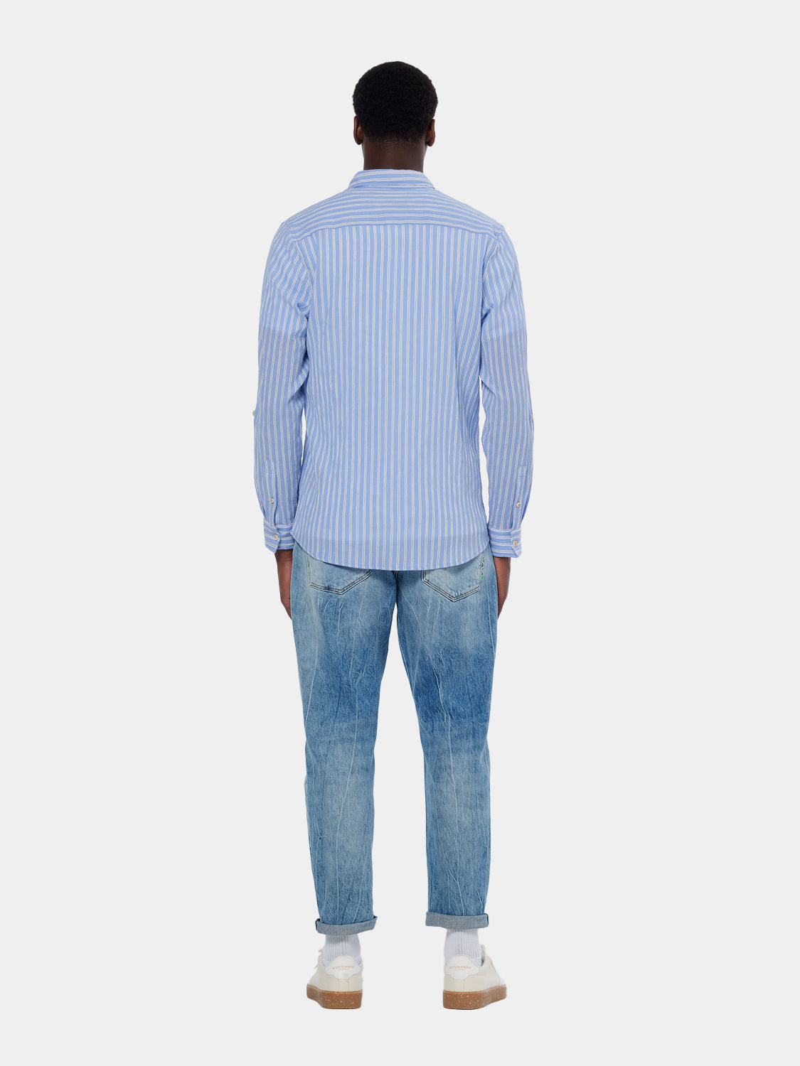 Crinkle striped shirt