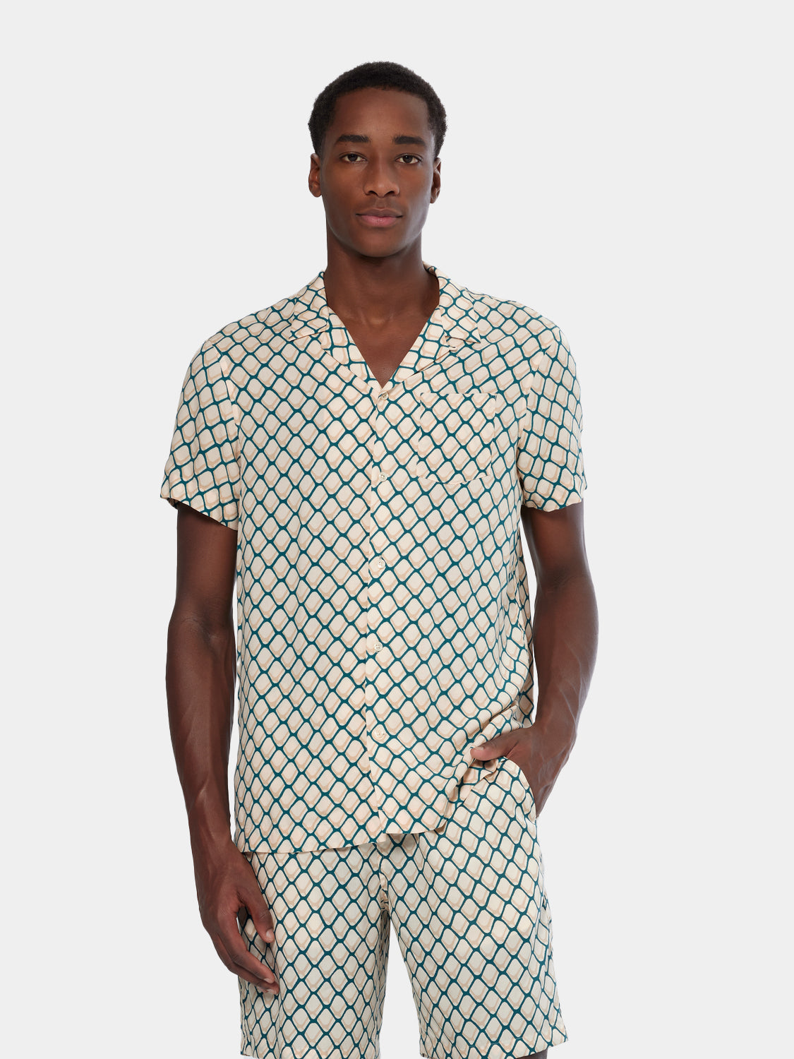 Printed viscose shirt