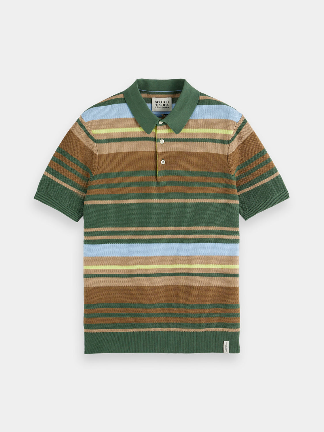Structured knitted polo
