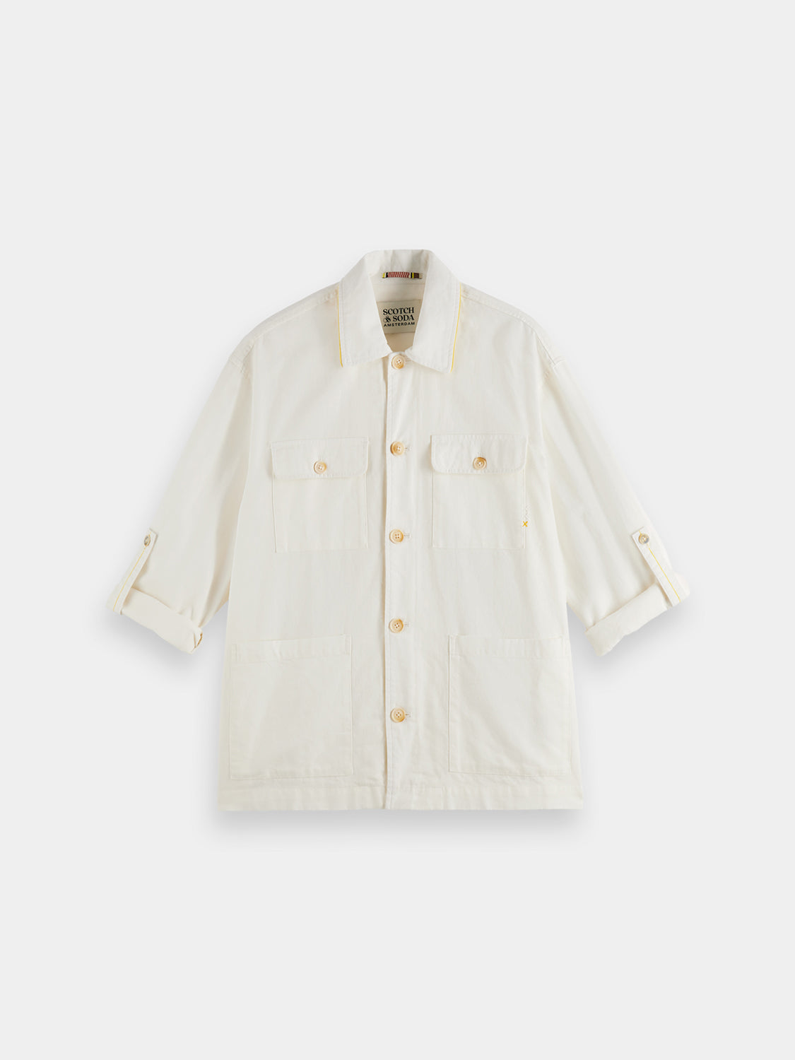 Cotton-linen overshirt - Scotch & Soda AU
