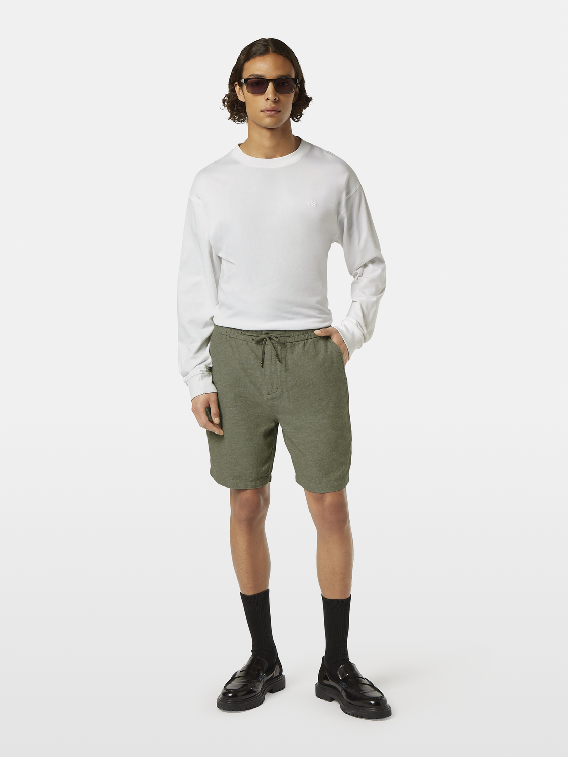Fave cotton-linen shorts - Scotch & Soda AU