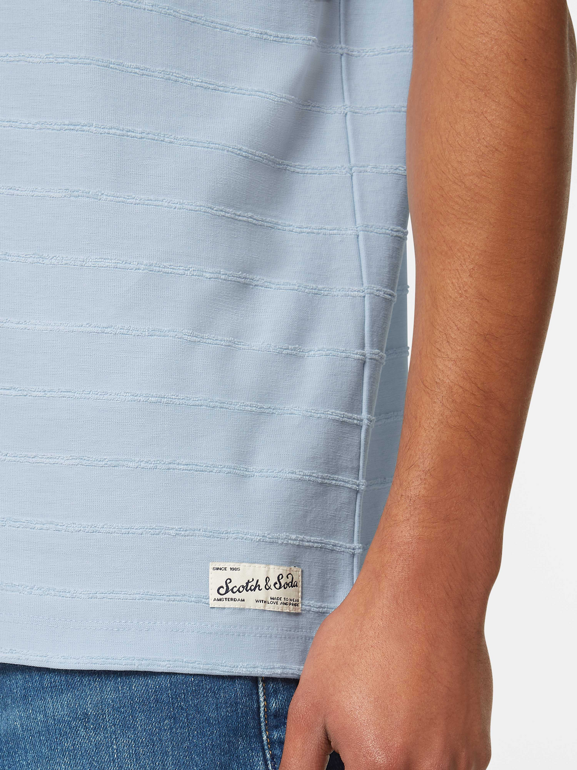 Towelling striped t-shirt - Scotch & Soda AU