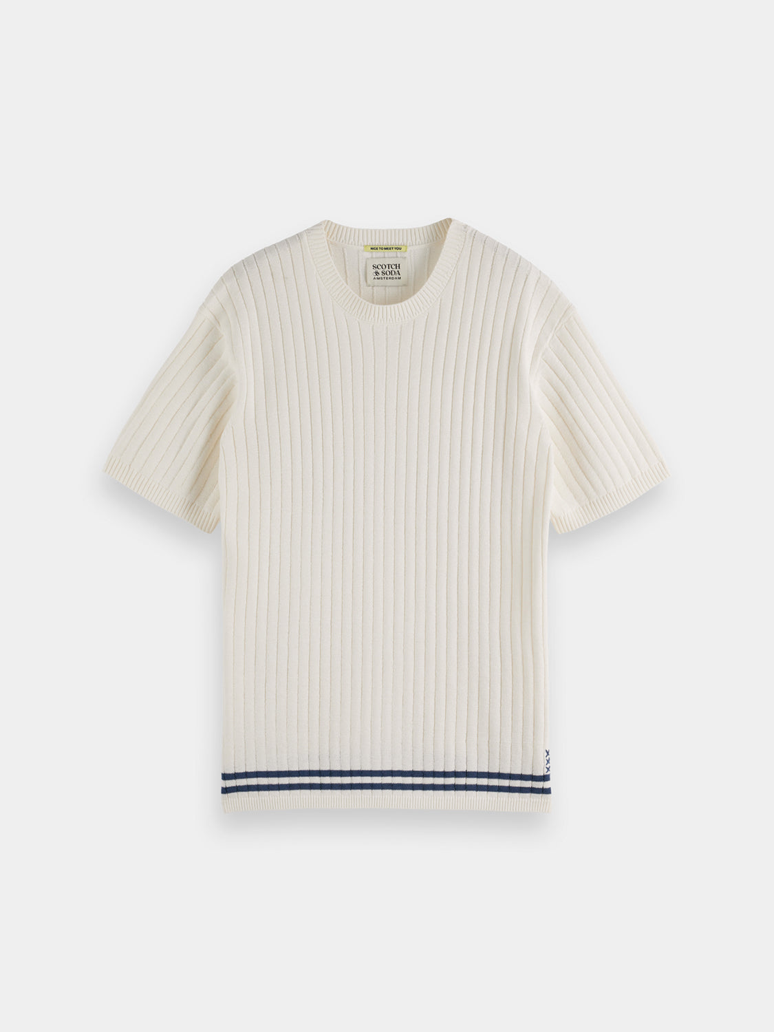 Structured knitted t-shirt - Scotch & Soda AU
