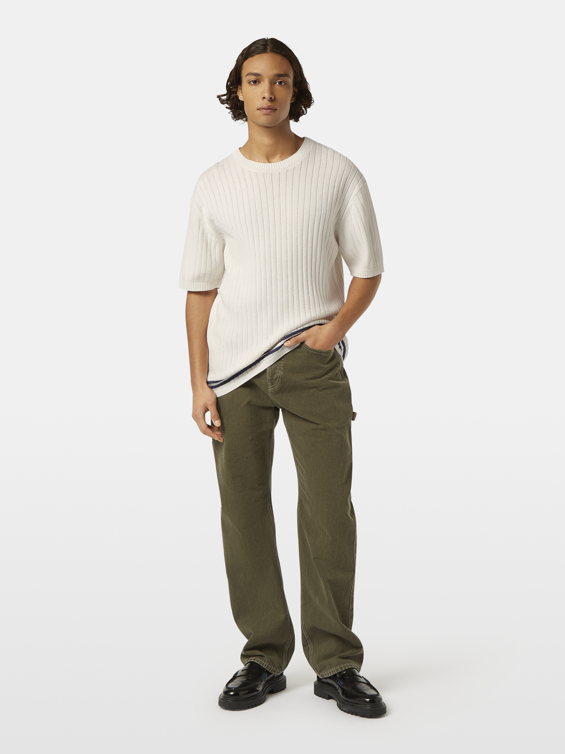 Structured knitted t-shirt - Scotch & Soda AU