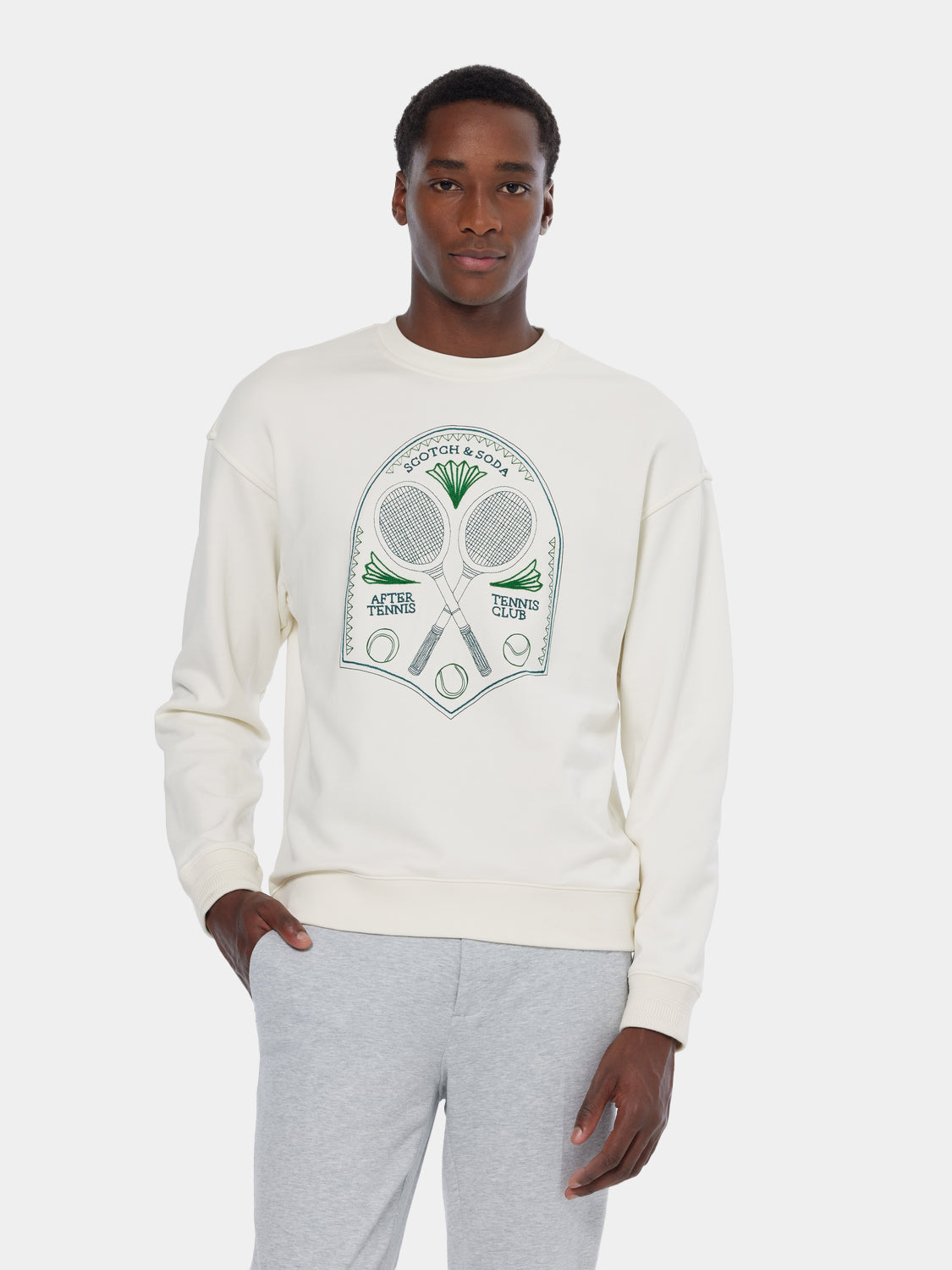 Embroidered artwork sweatshirt - Scotch & Soda AU