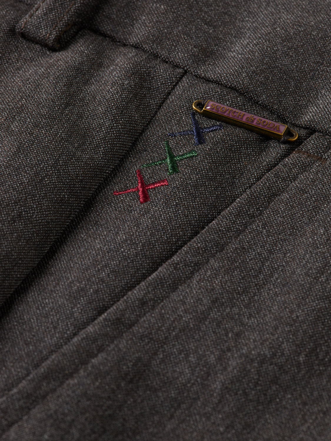 Melange wide fit chinos