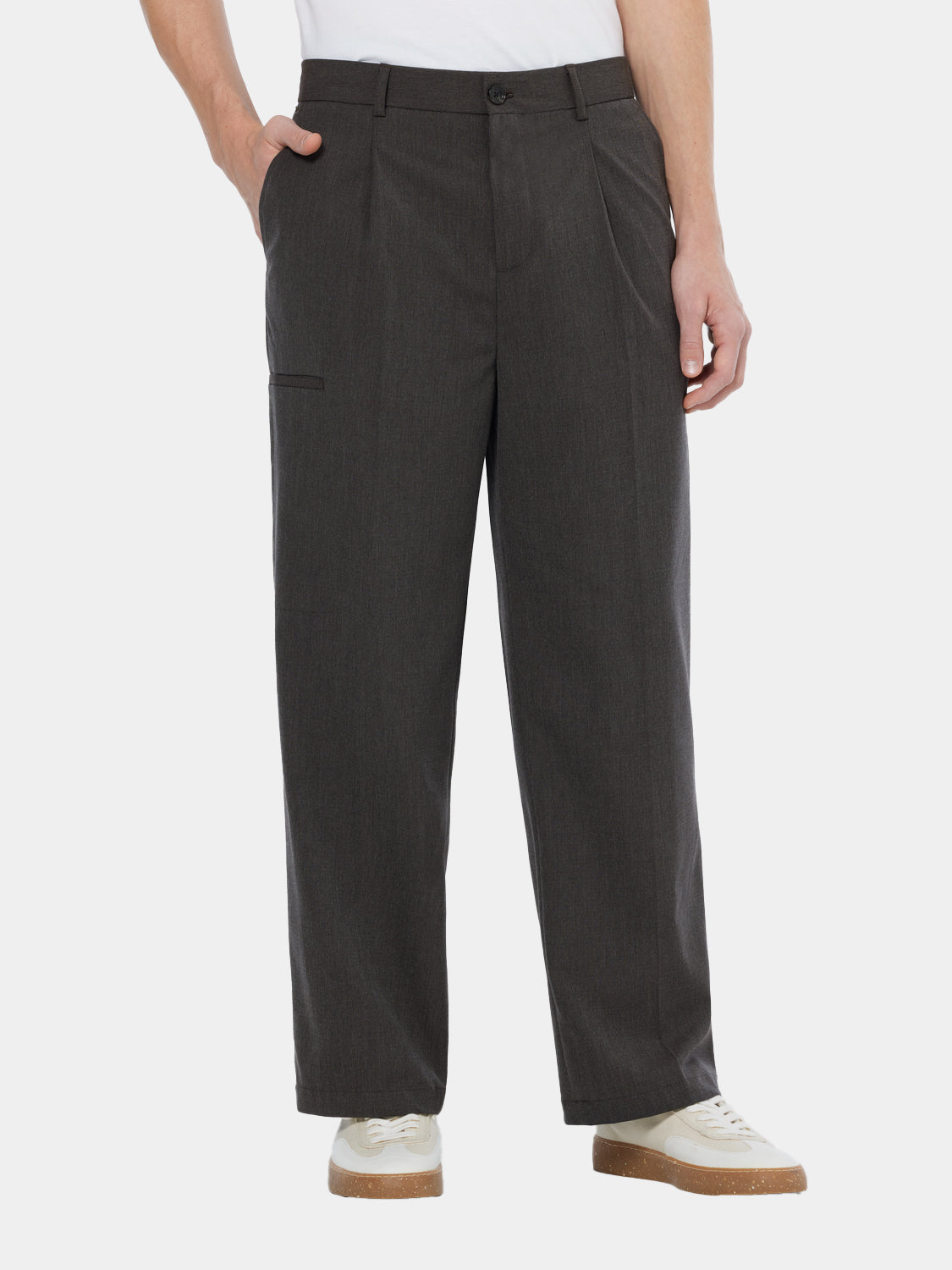 Melange wide fit chinos