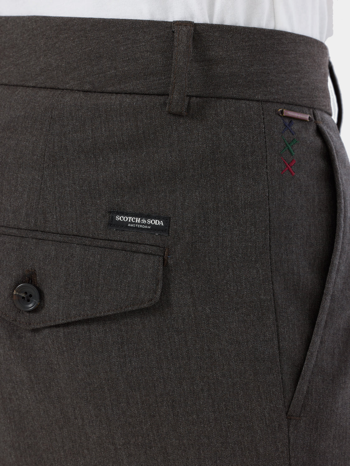 Melange wide fit chinos