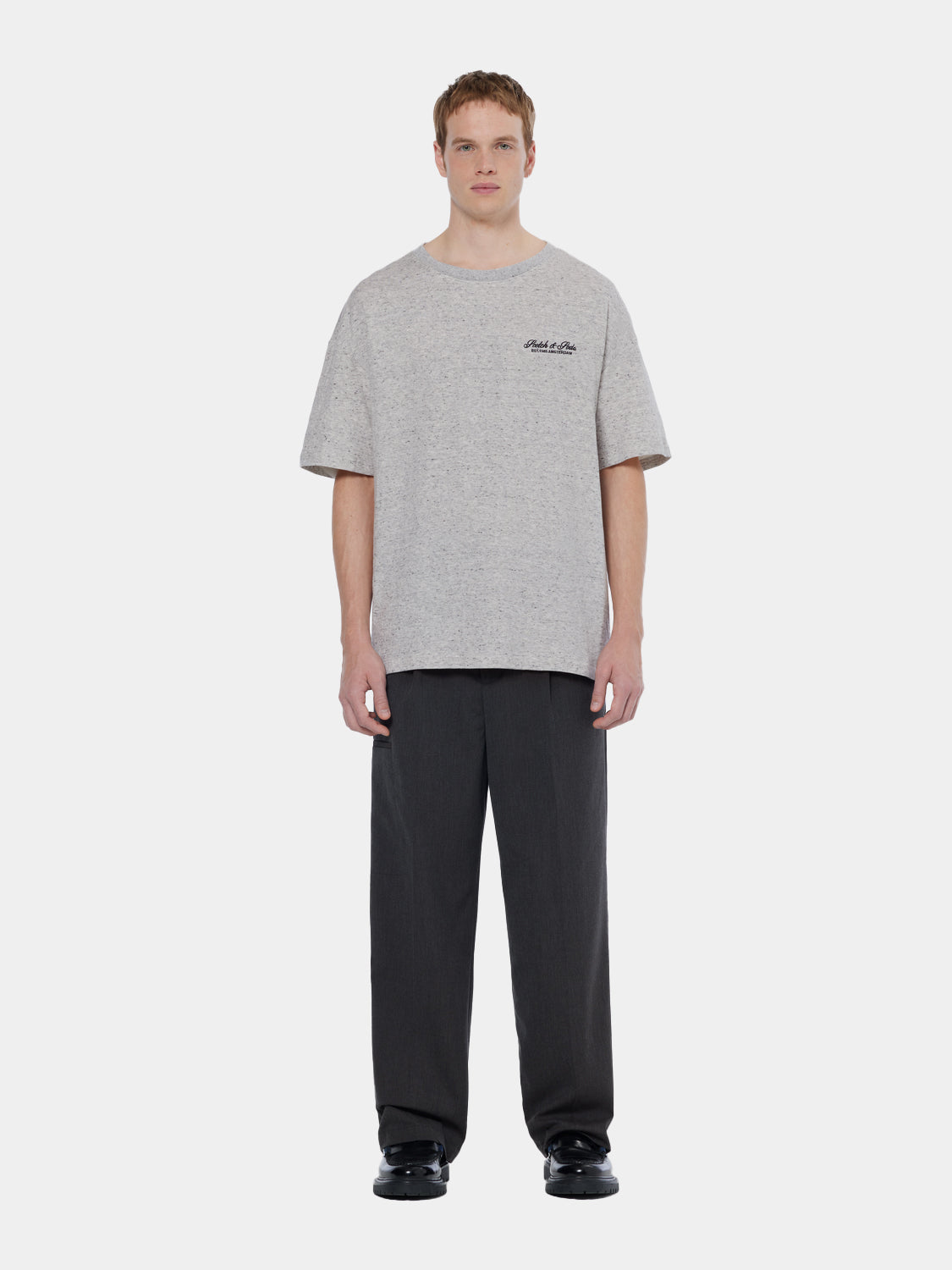 Melange wide fit chinos