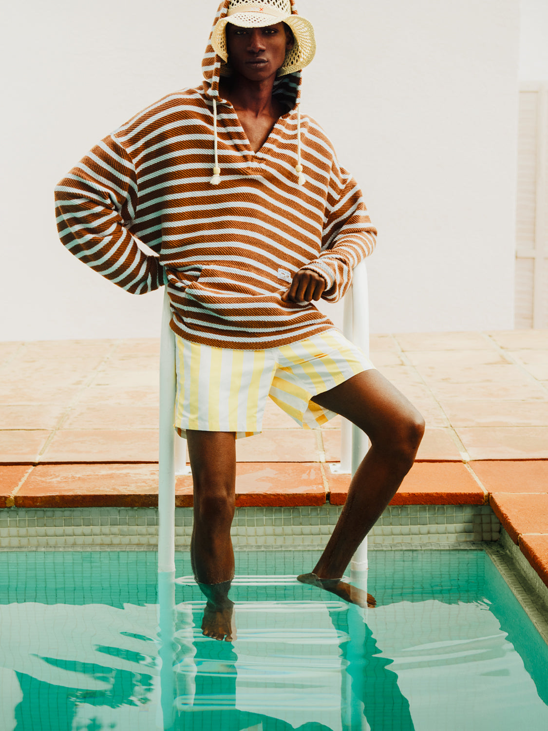 Striped terry hoodie - Scotch & Soda AU
