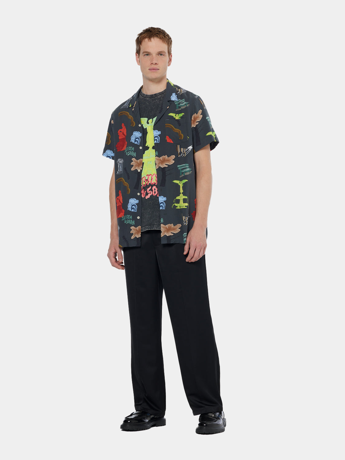 Printed viscose shirt