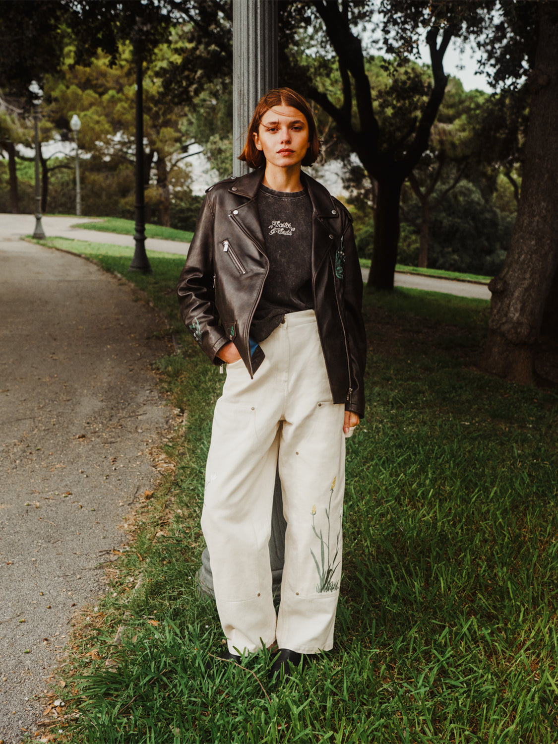 Oversized leather jacket - Scotch & Soda AU