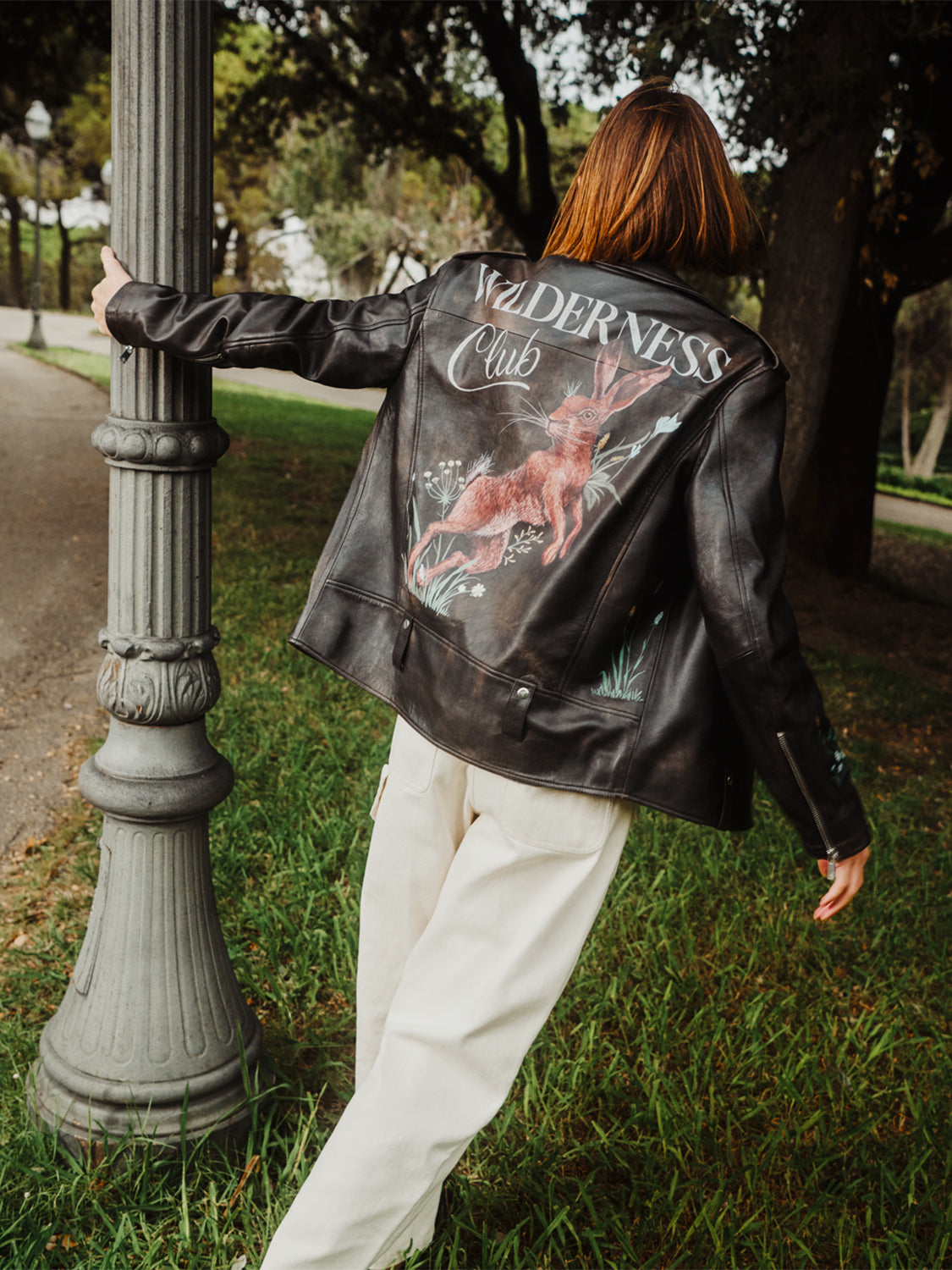 Oversized leather jacket - Scotch & Soda AU