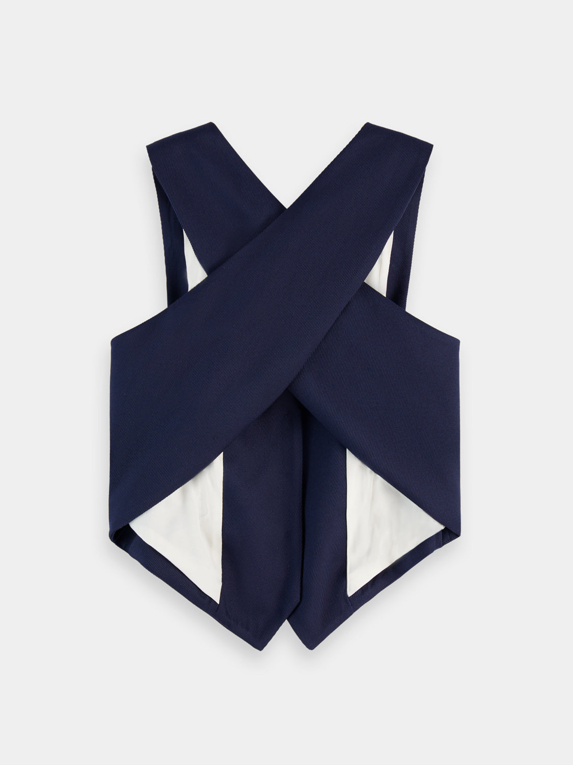 Cross back gabardine waistcoat - Scotch & Soda AU