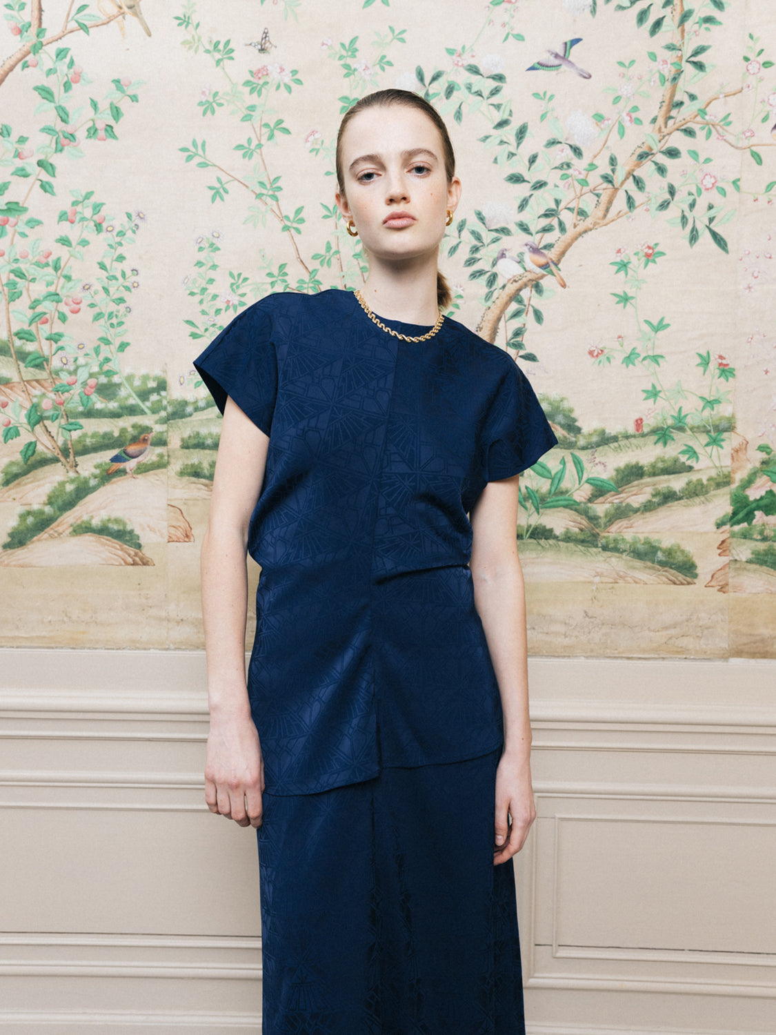 Satin jacquard top - Scotch & Soda AU