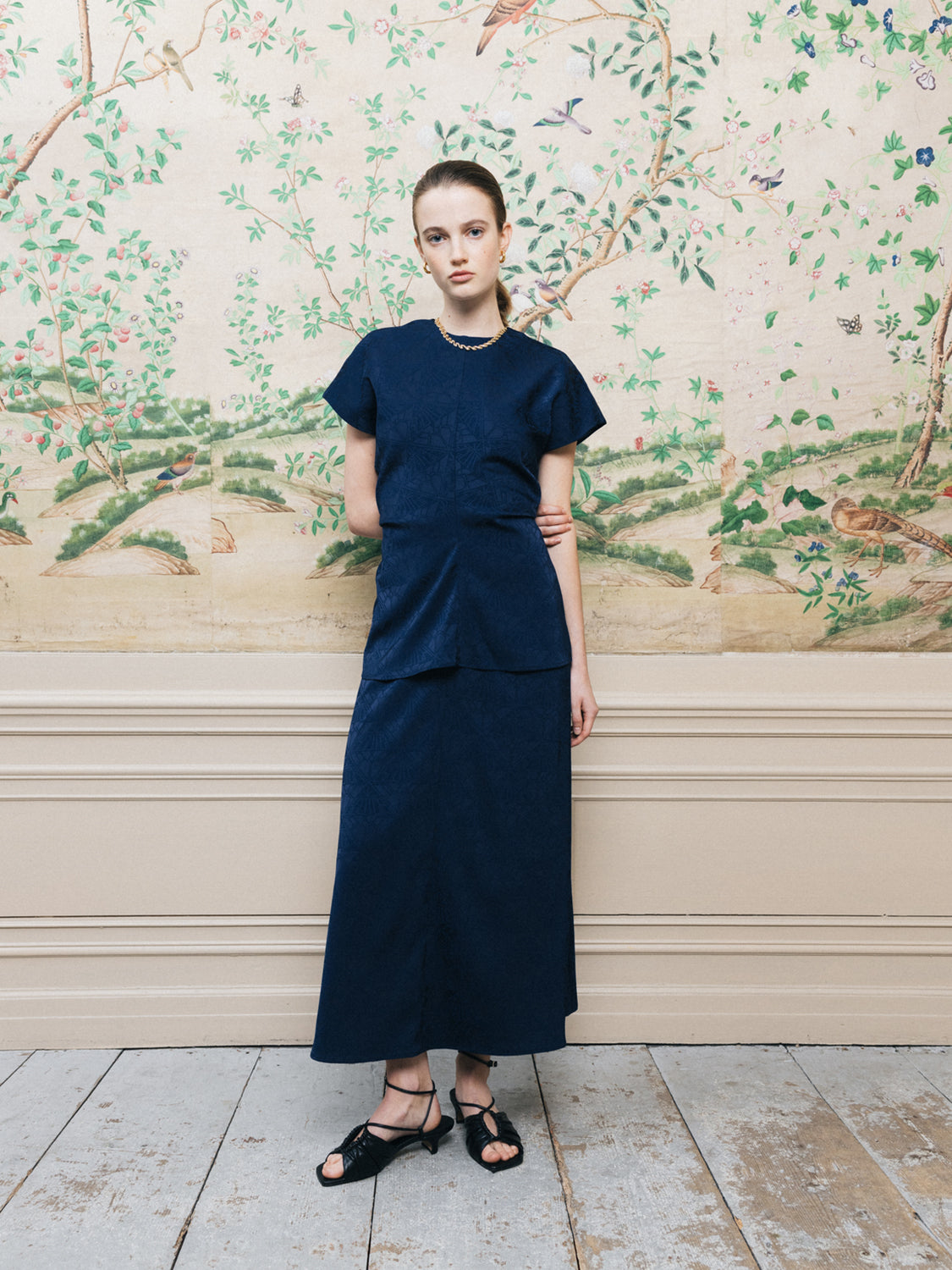 Satin jacquard top - Scotch & Soda AU