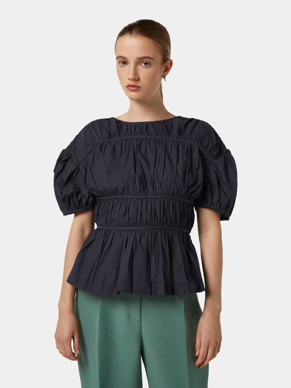 Gathered balloon sleeve top - Scotch & Soda AU