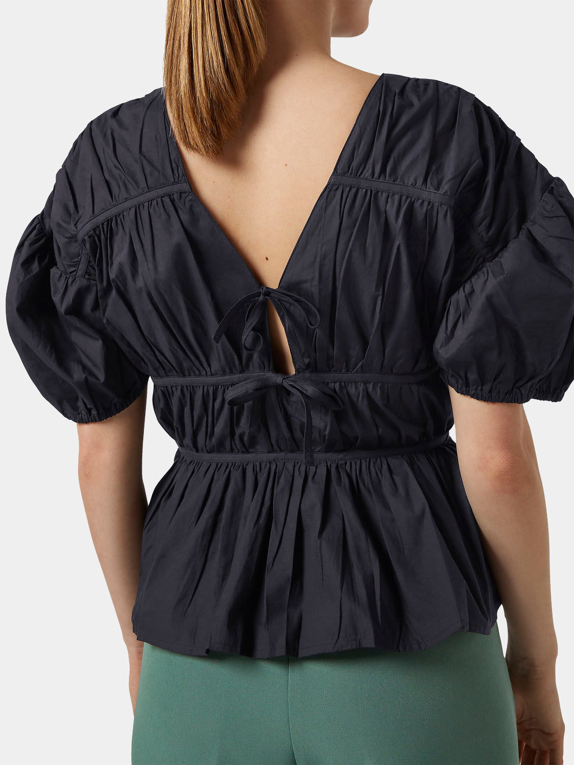Gathered balloon sleeve top - Scotch & Soda AU