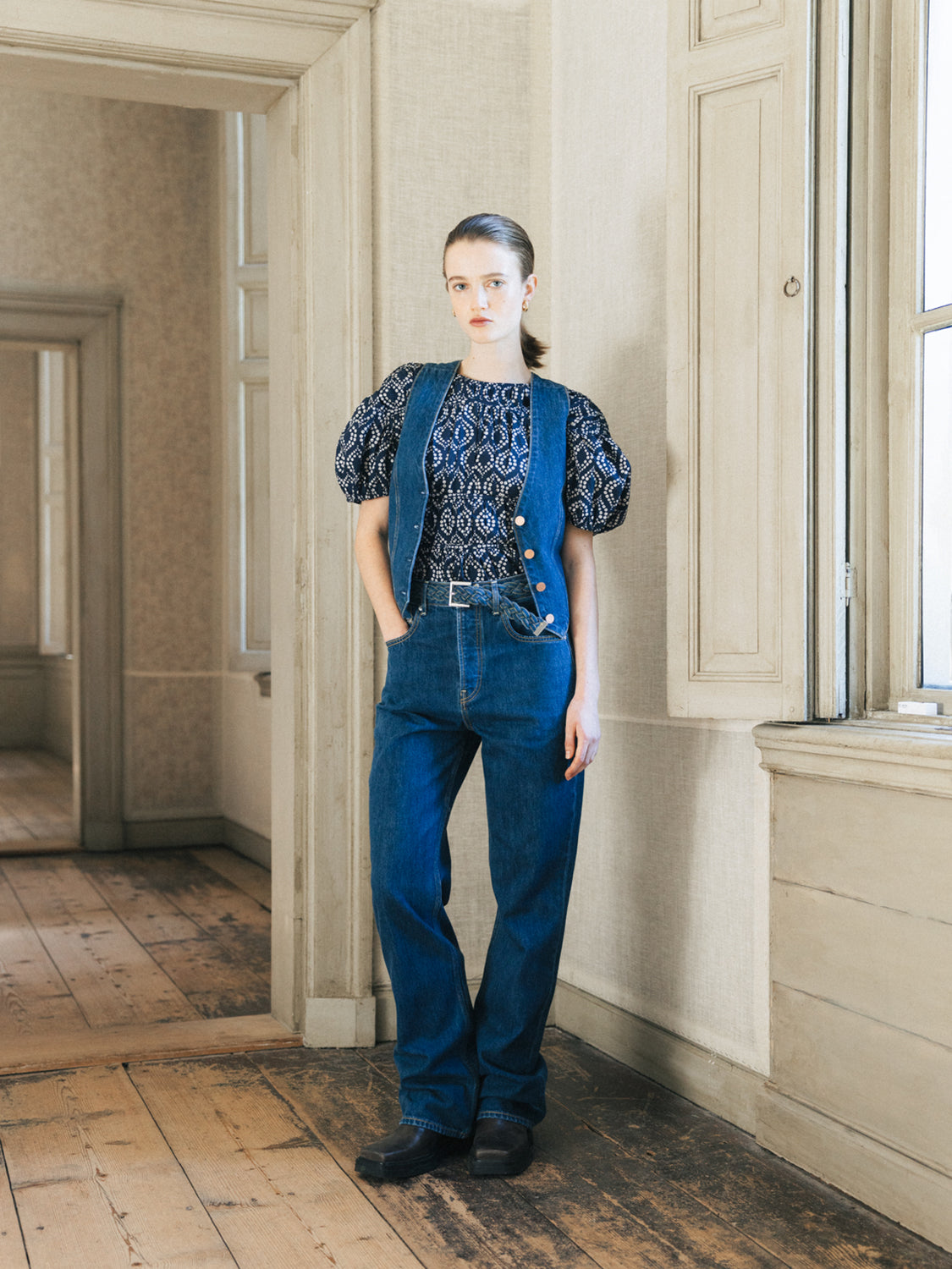 Gathered balloon sleeve top - Scotch & Soda AU