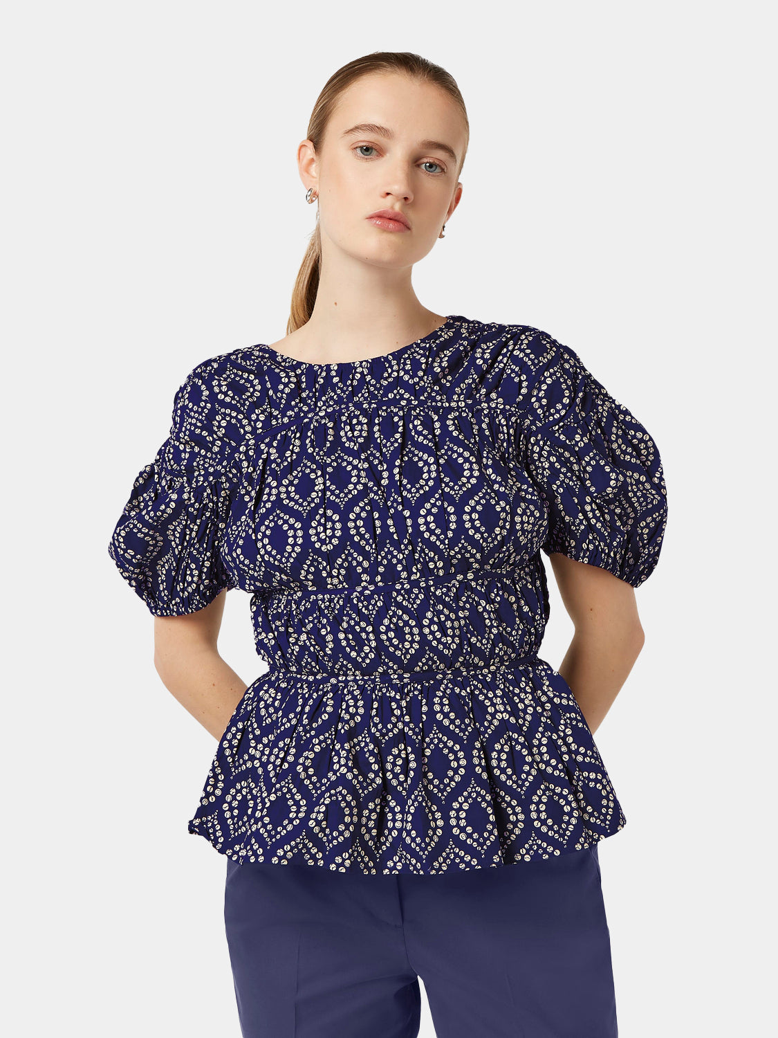 Gathered balloon sleeve top - Scotch & Soda AU