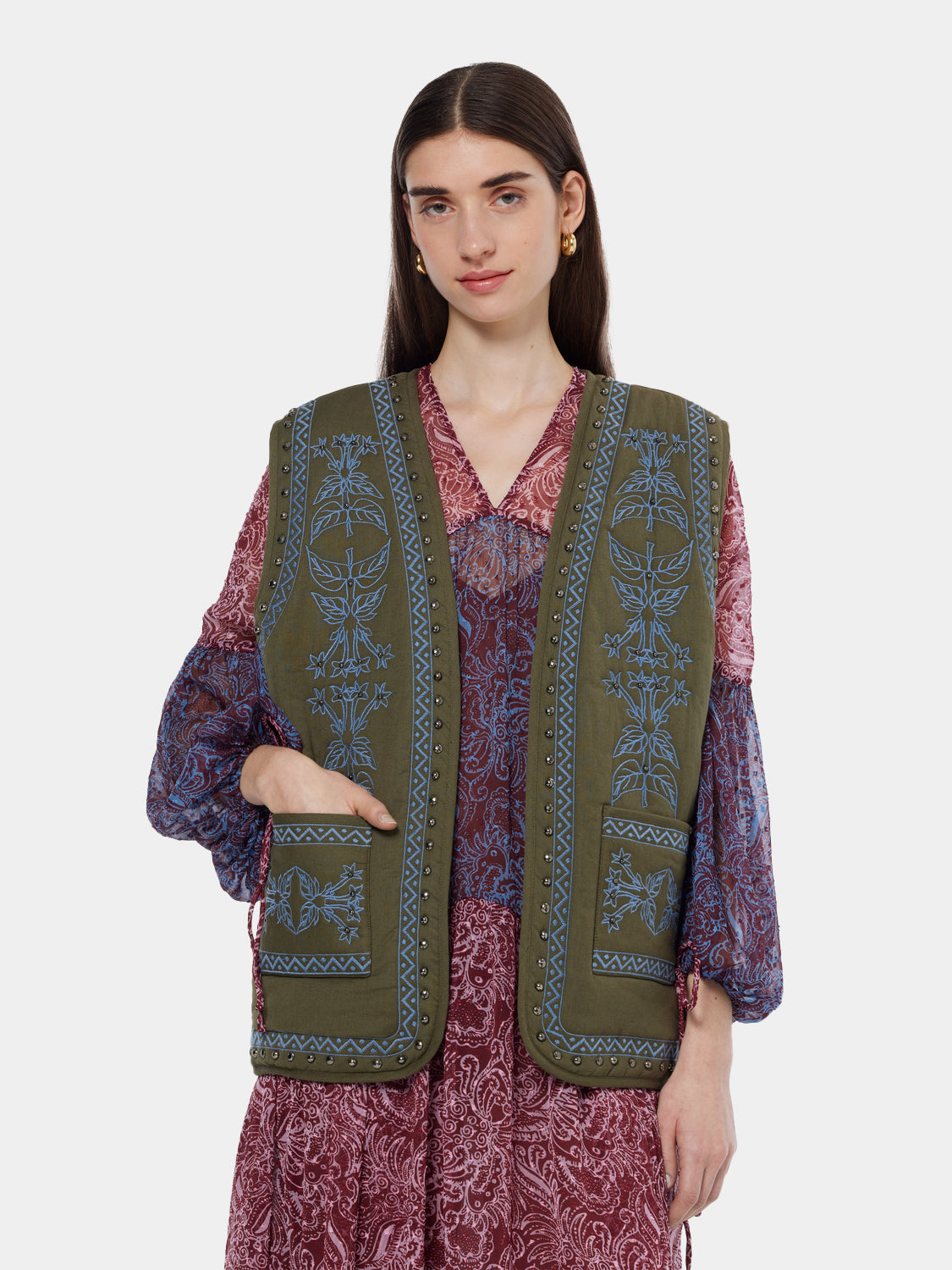 Floral embroidered gilet - Scotch & Soda AU