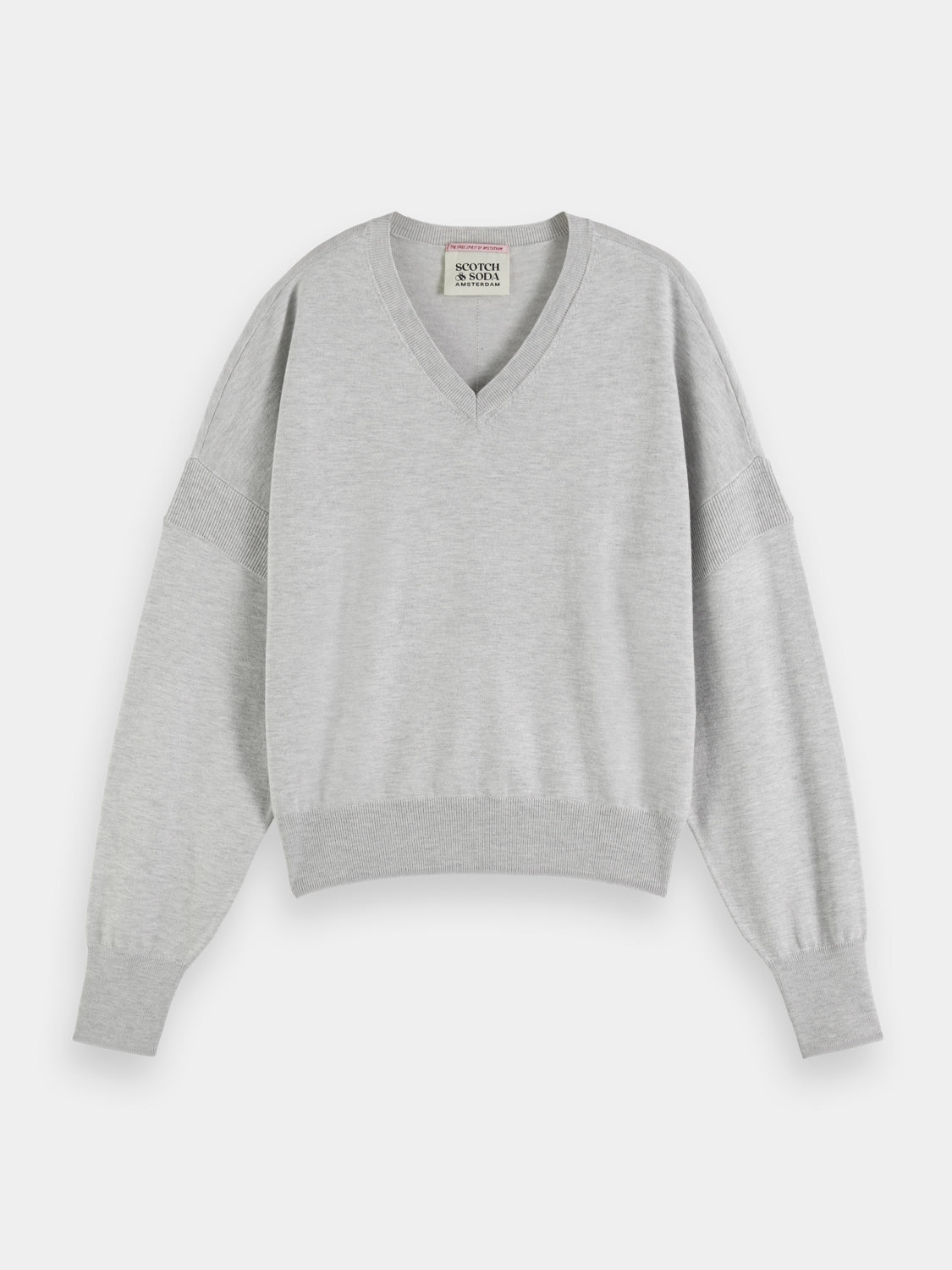 V-neck relaxed fit pullover - Scotch & Soda AU
