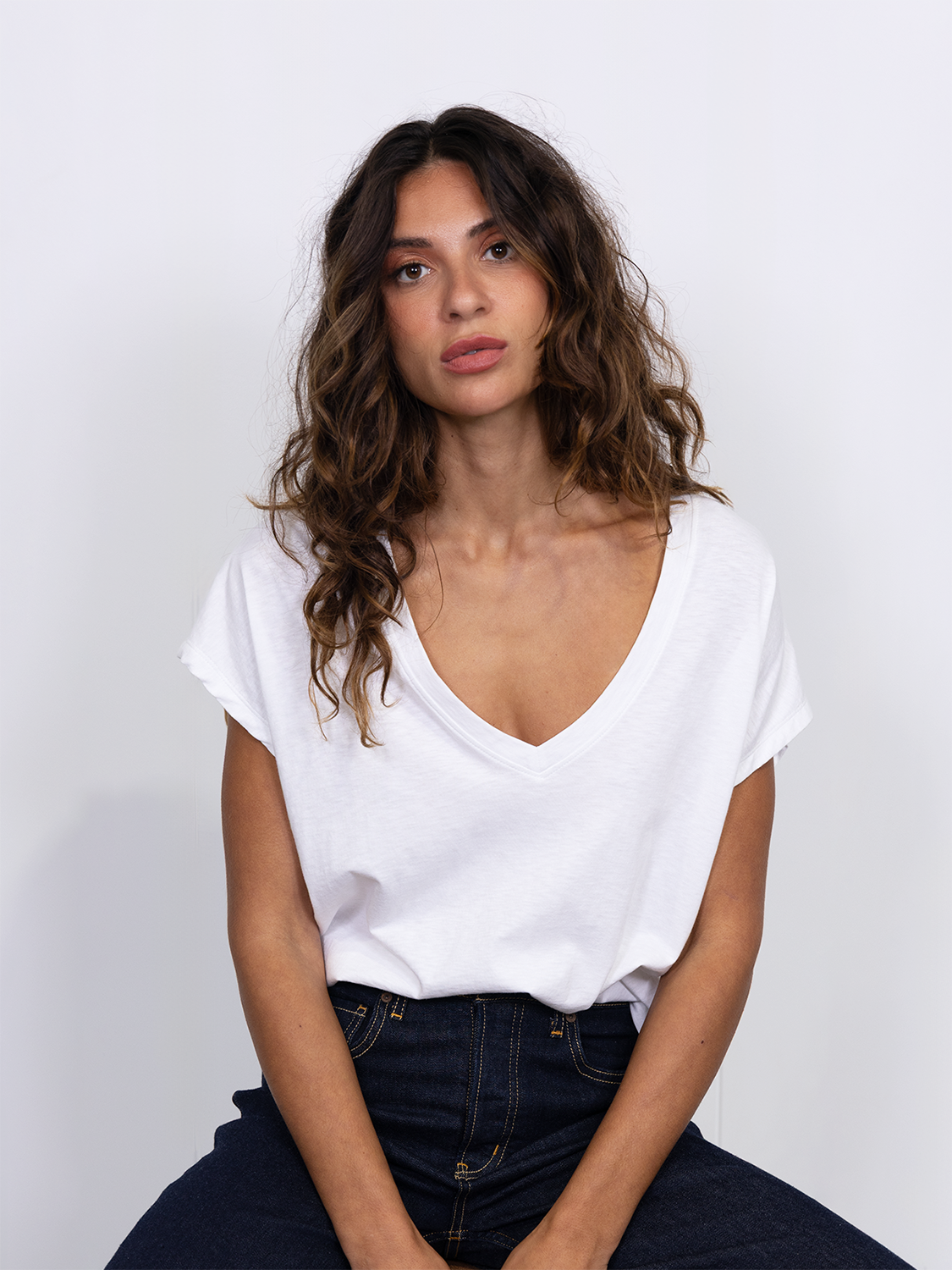 Slub v-neck t-shirt - Scotch & Soda AU