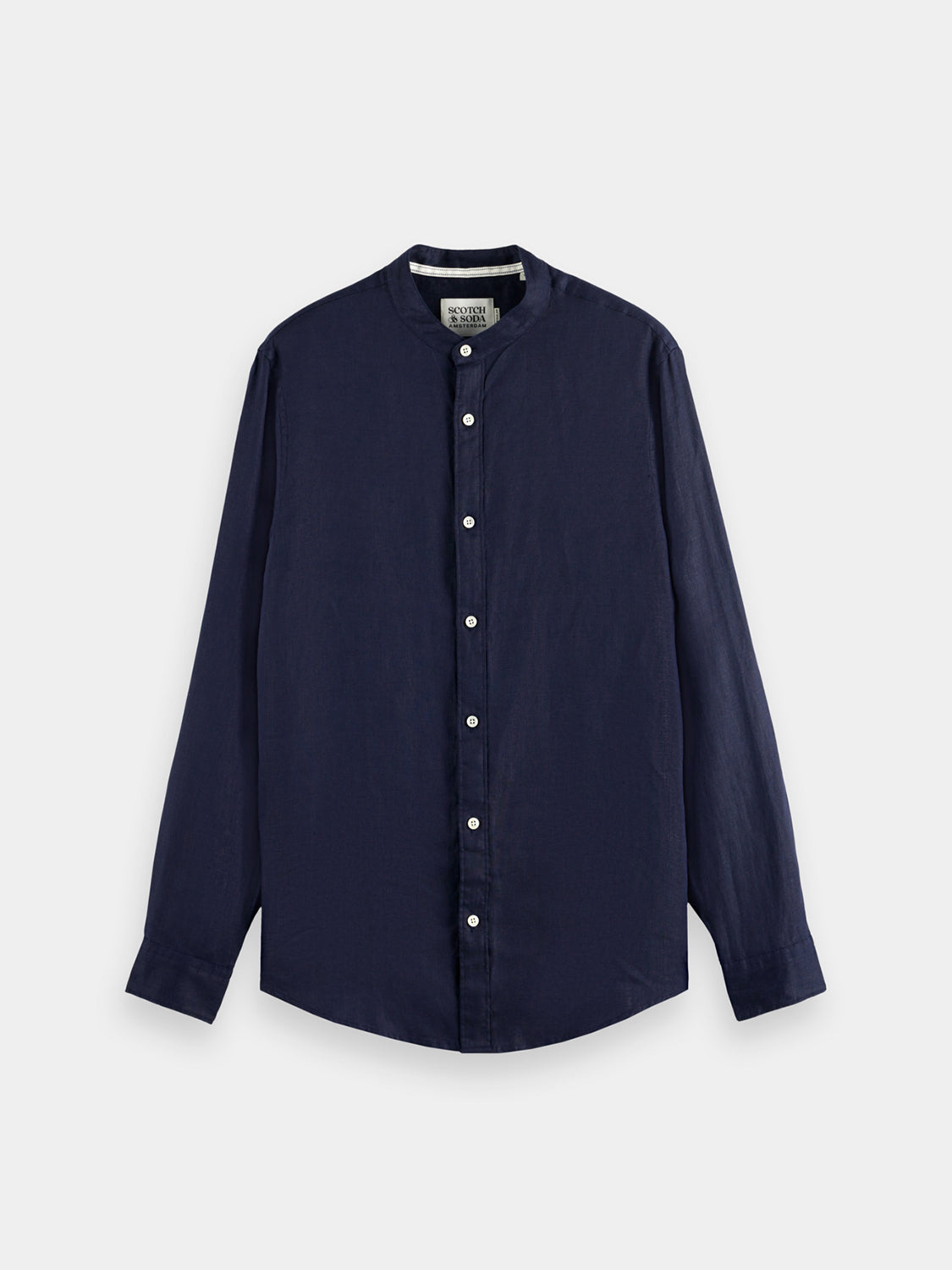 Collarless linen shirt - Scotch & Soda AU