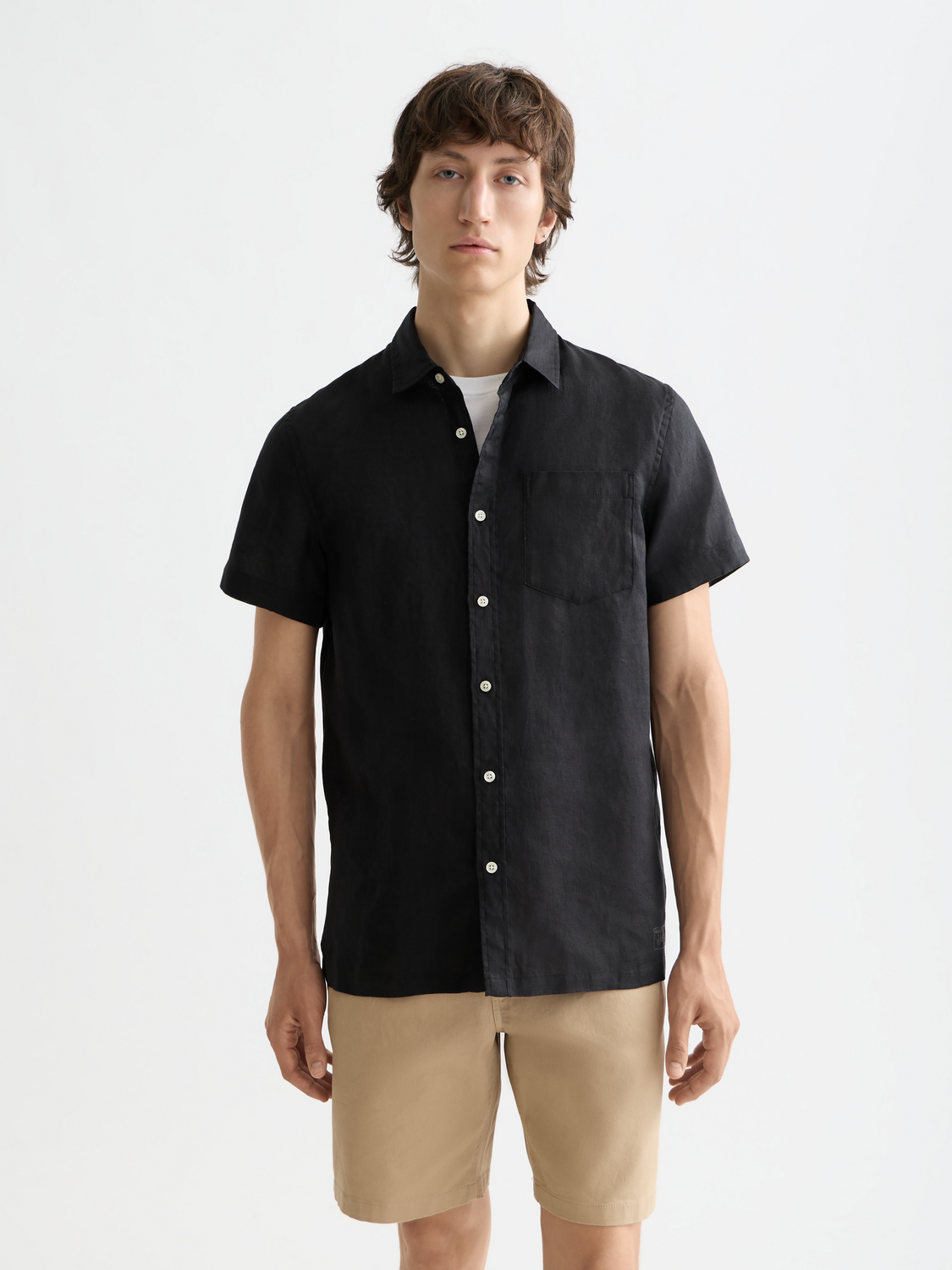Short sleeved linen shirt - Scotch & Soda AU