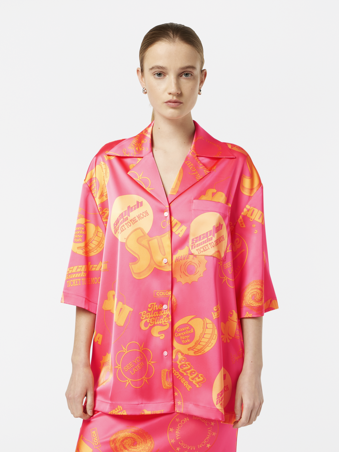 Satin short-sleeved shirt - Scotch & Soda AU