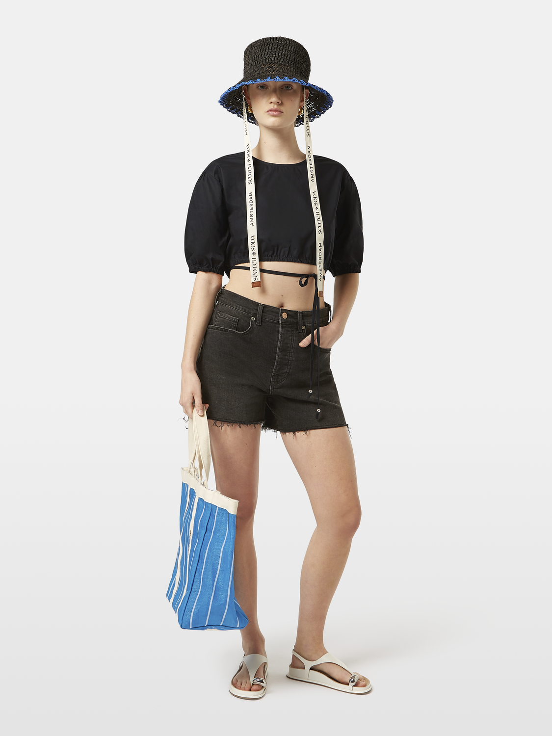 Cropped poplin top - Scotch & Soda AU