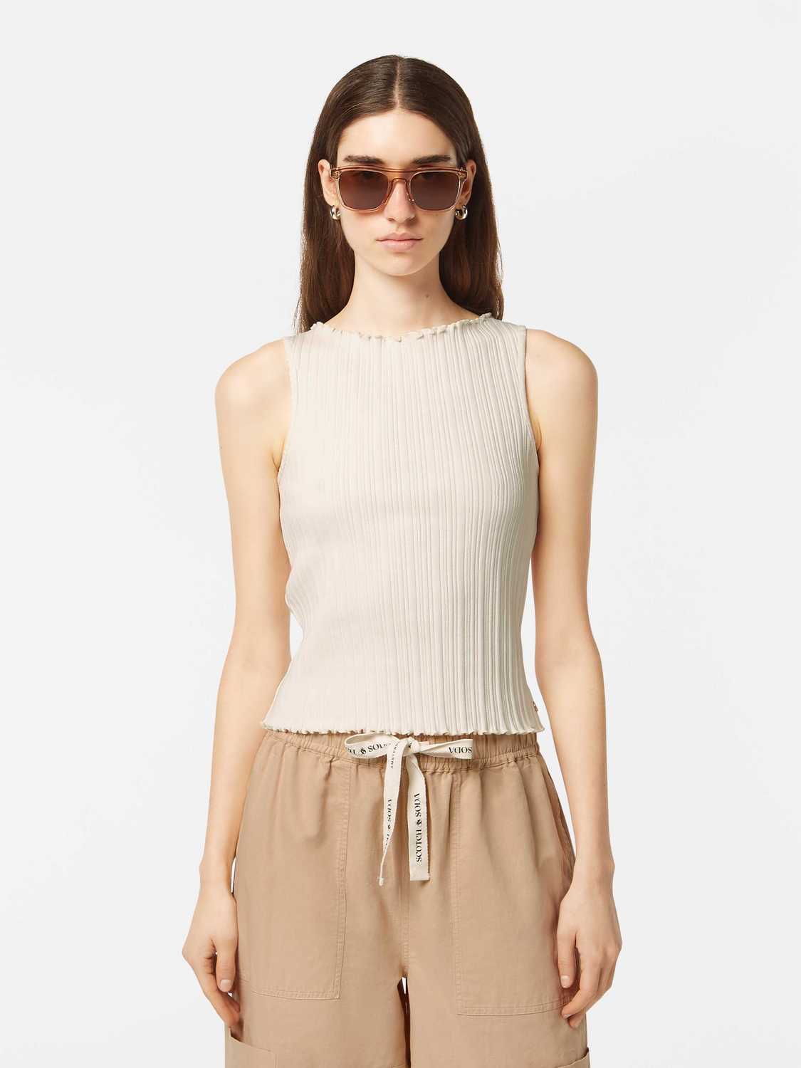 Structured ribbed tank - Scotch & Soda AU